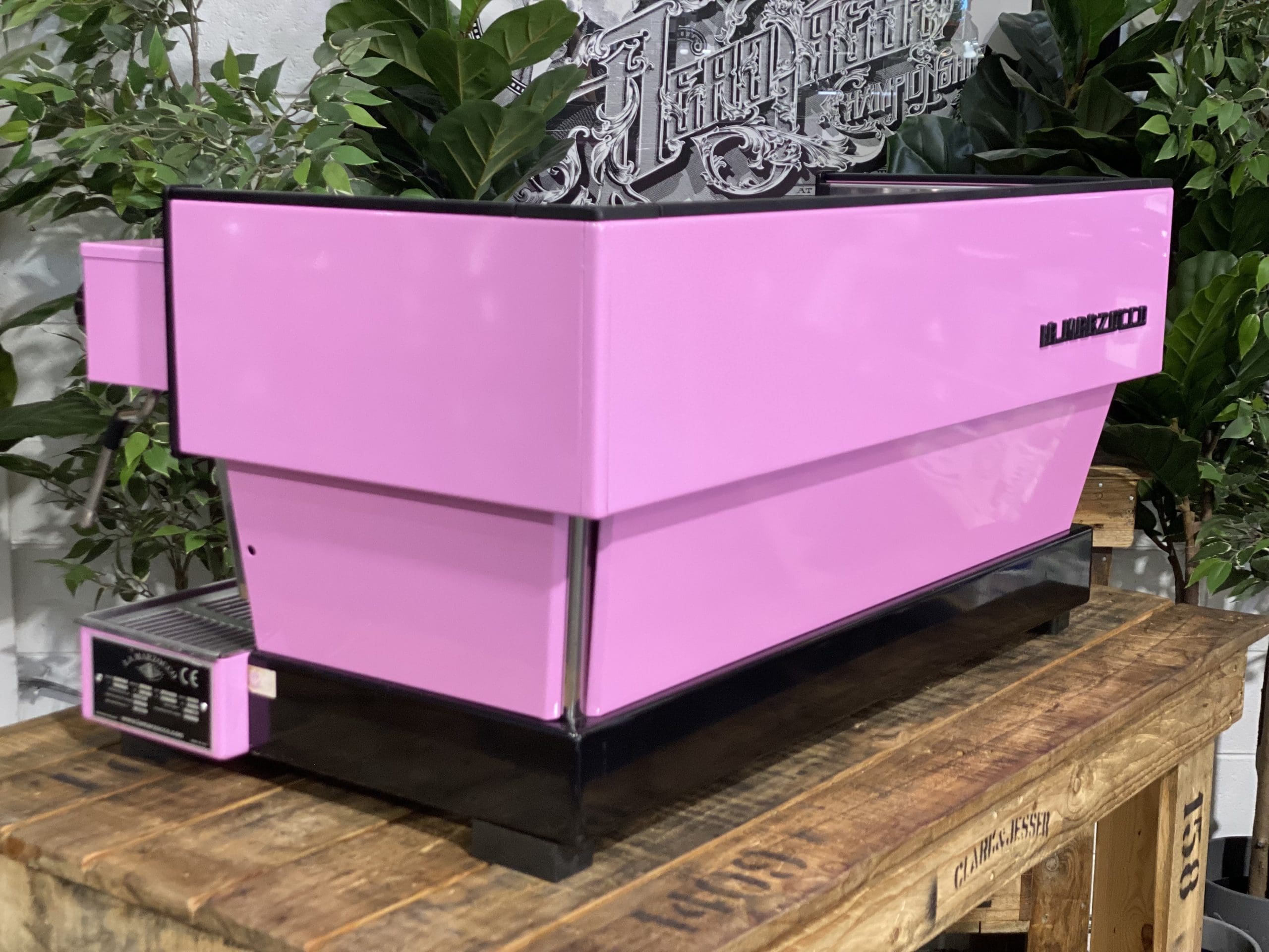 La Marzocco Linea Classic 3 Group Contemporary Pink Espresso Coffee Machine - Used