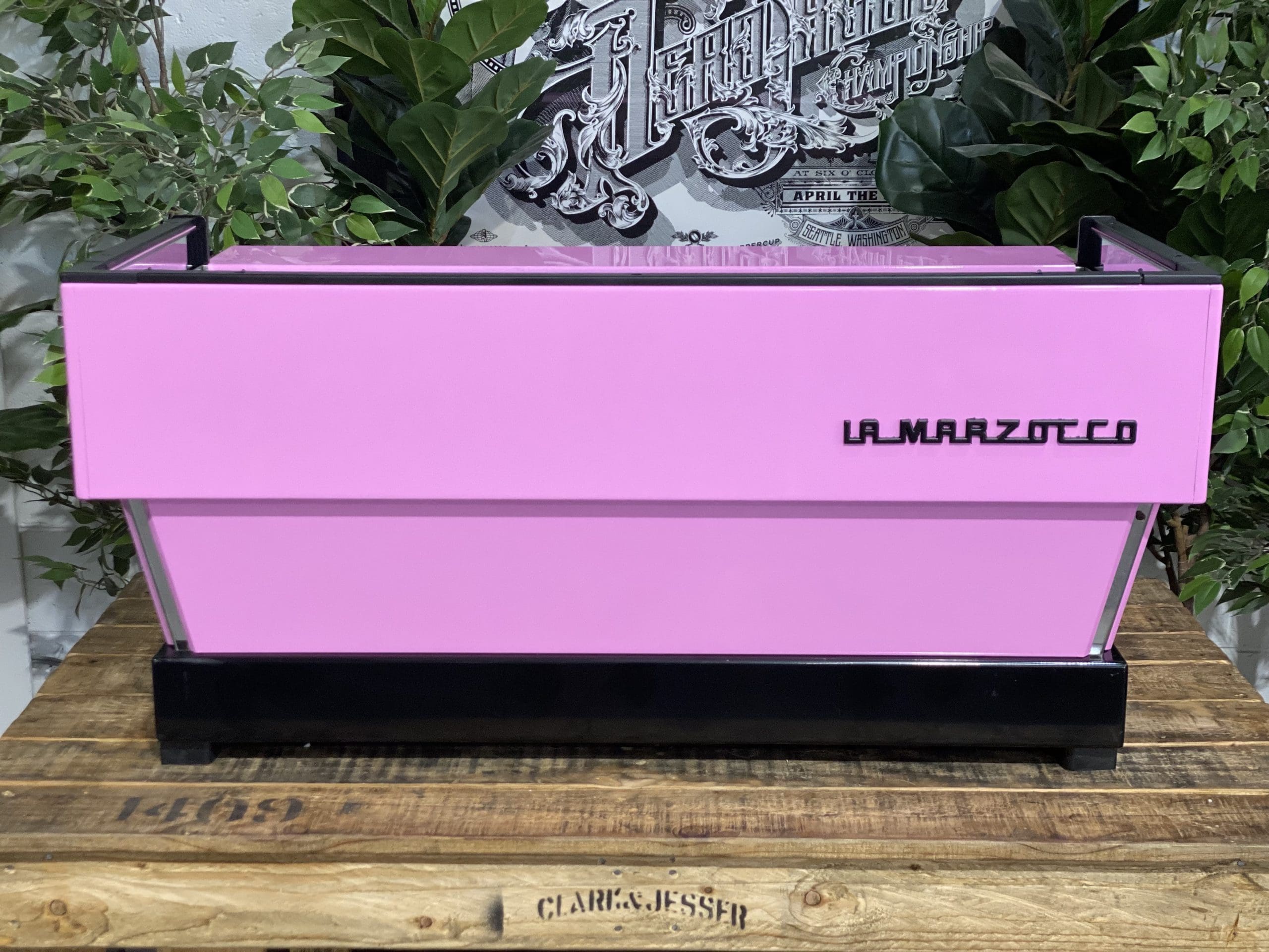 La Marzocco Linea Classic 3 Group Contemporary Pink Espresso Coffee Machine - Used