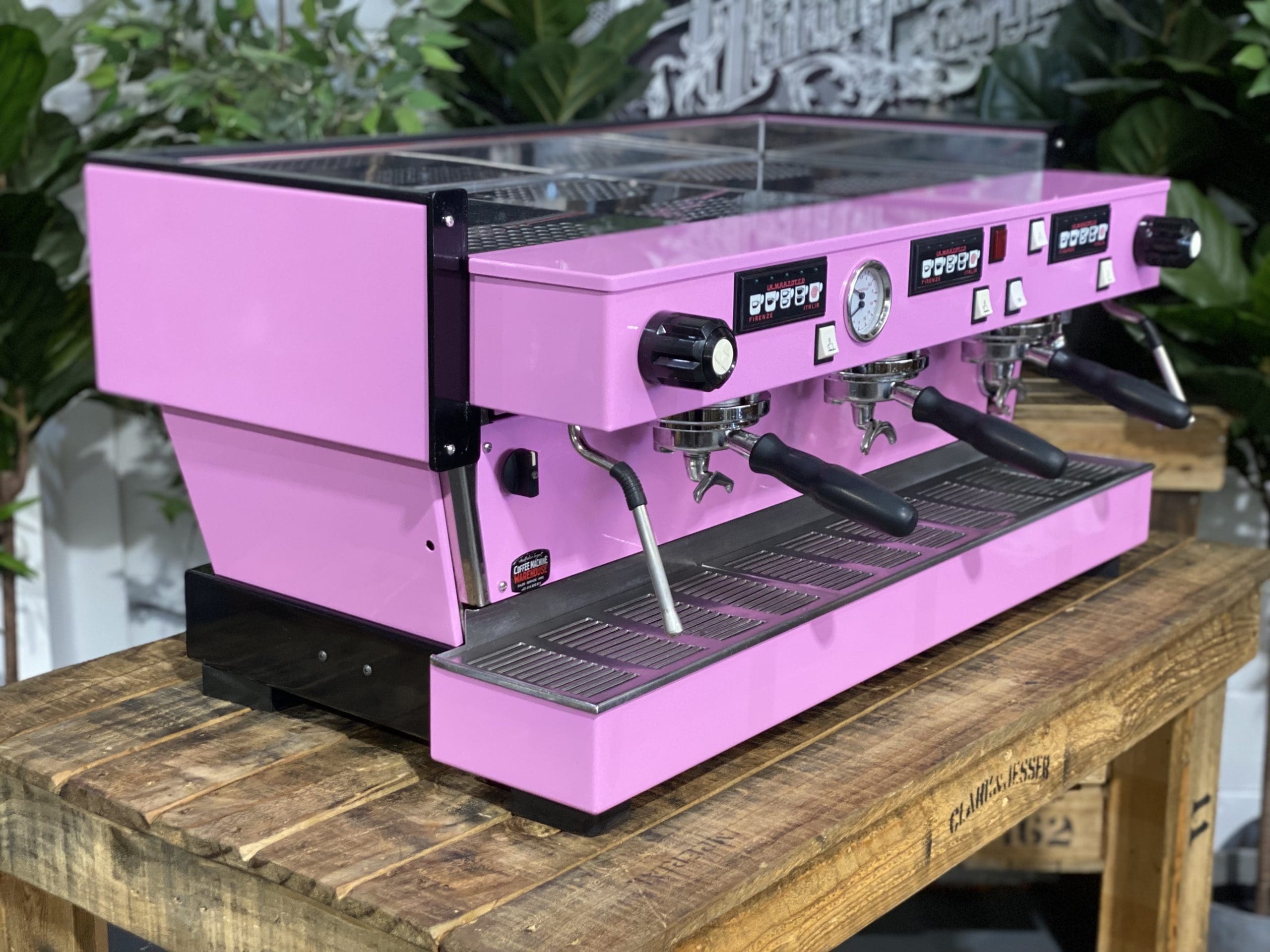 La Marzocco Linea Classic 3 Group Contemporary Pink Espresso Coffee Machine - Used