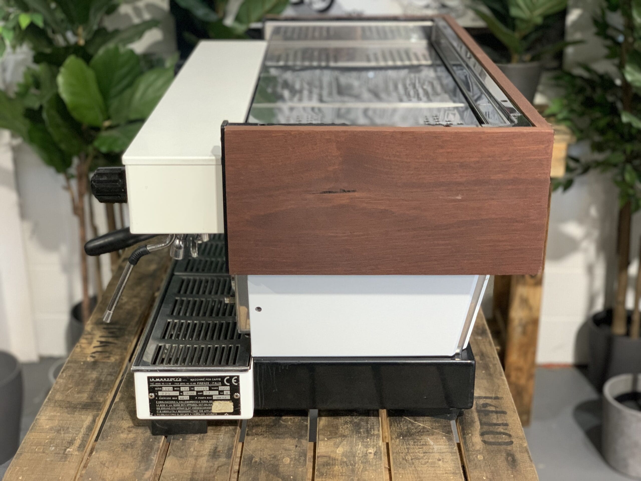 La Marzocco Linea Classic Chrono Touch Pads 3 Group White/Wood - Used