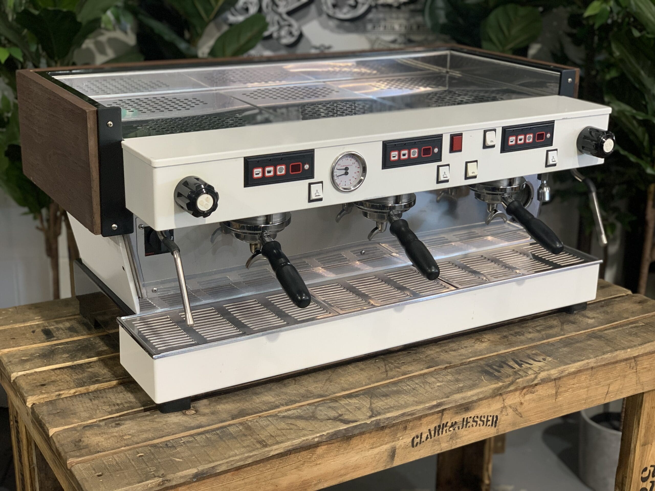 La Marzocco Linea Classic Chrono Touch Pads 3 Group White/Wood - Used