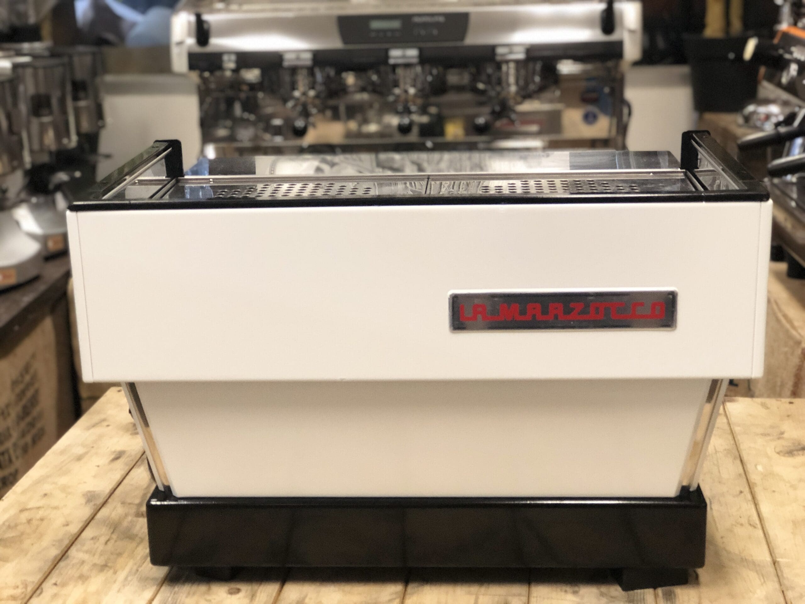 La Marzocco Linea Classic 2 Group White with Timber Handles - Used
