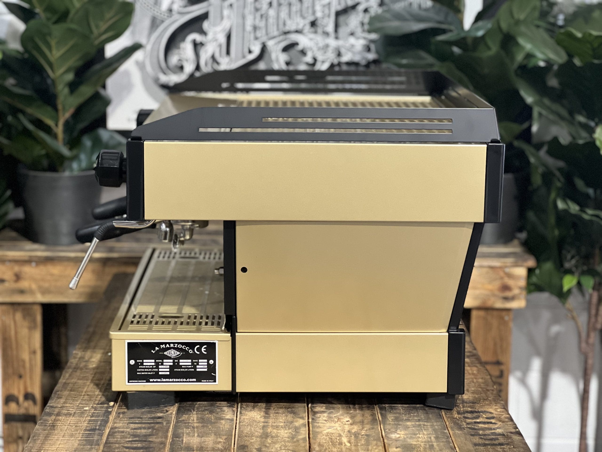 La Marzocco Linea PB 2 Group Gold & Black Espresso Coffee Machine - Used