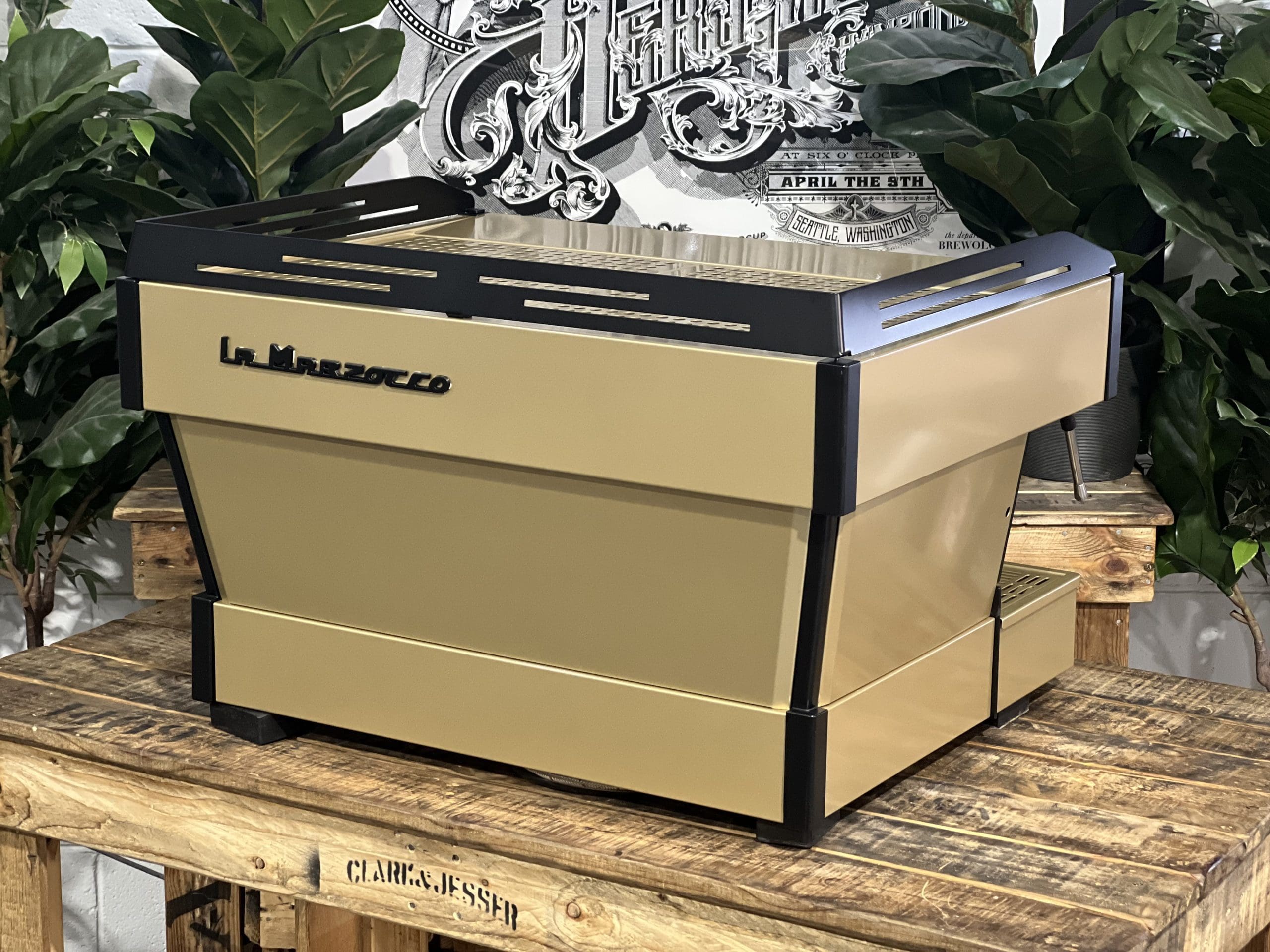 La Marzocco Linea PB 2 Group Gold & Black Espresso Coffee Machine - Used