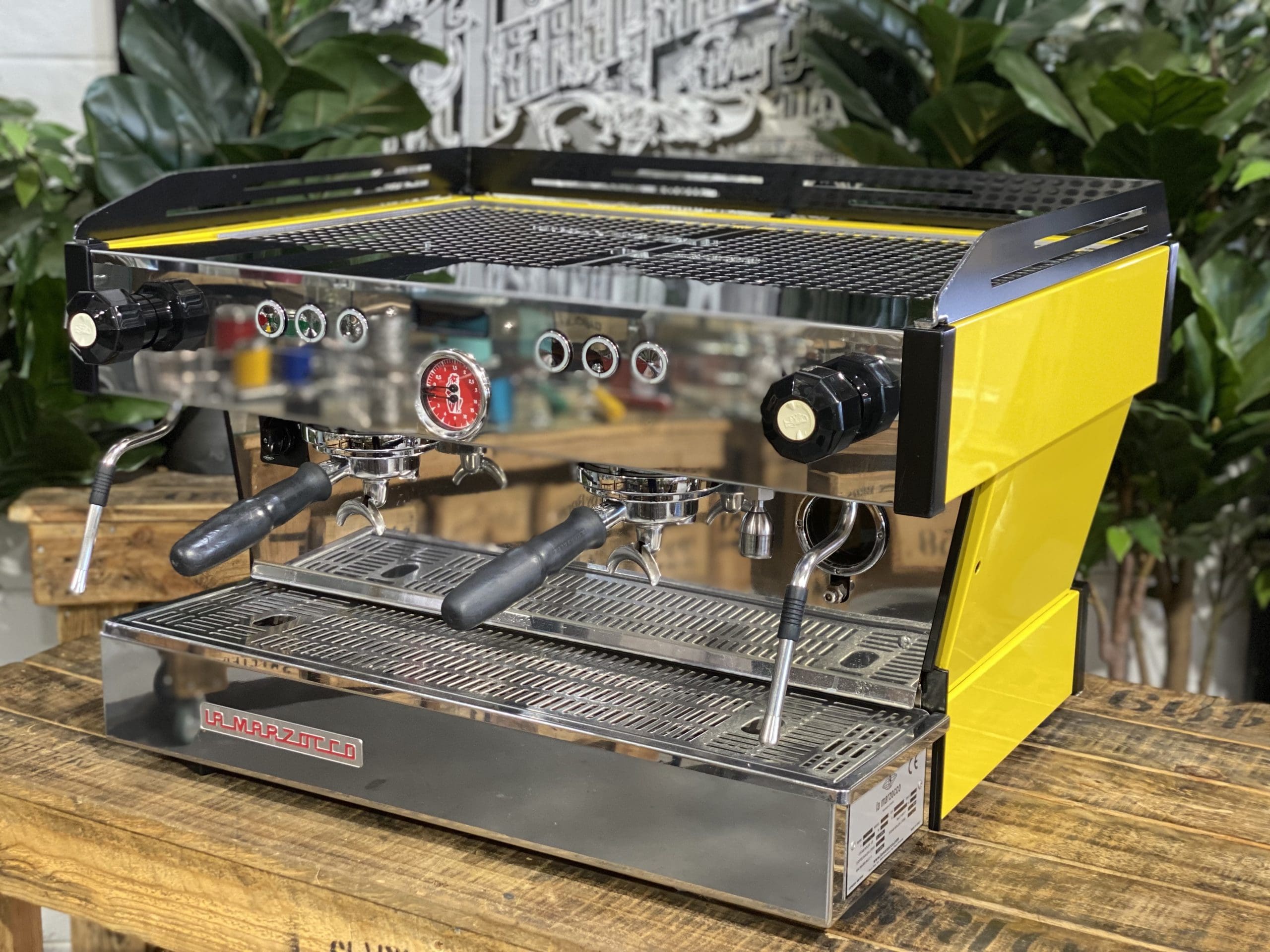 La Marzocco Linea PB 2 Group Yellow & Black Espresso Coffee Machine - Used