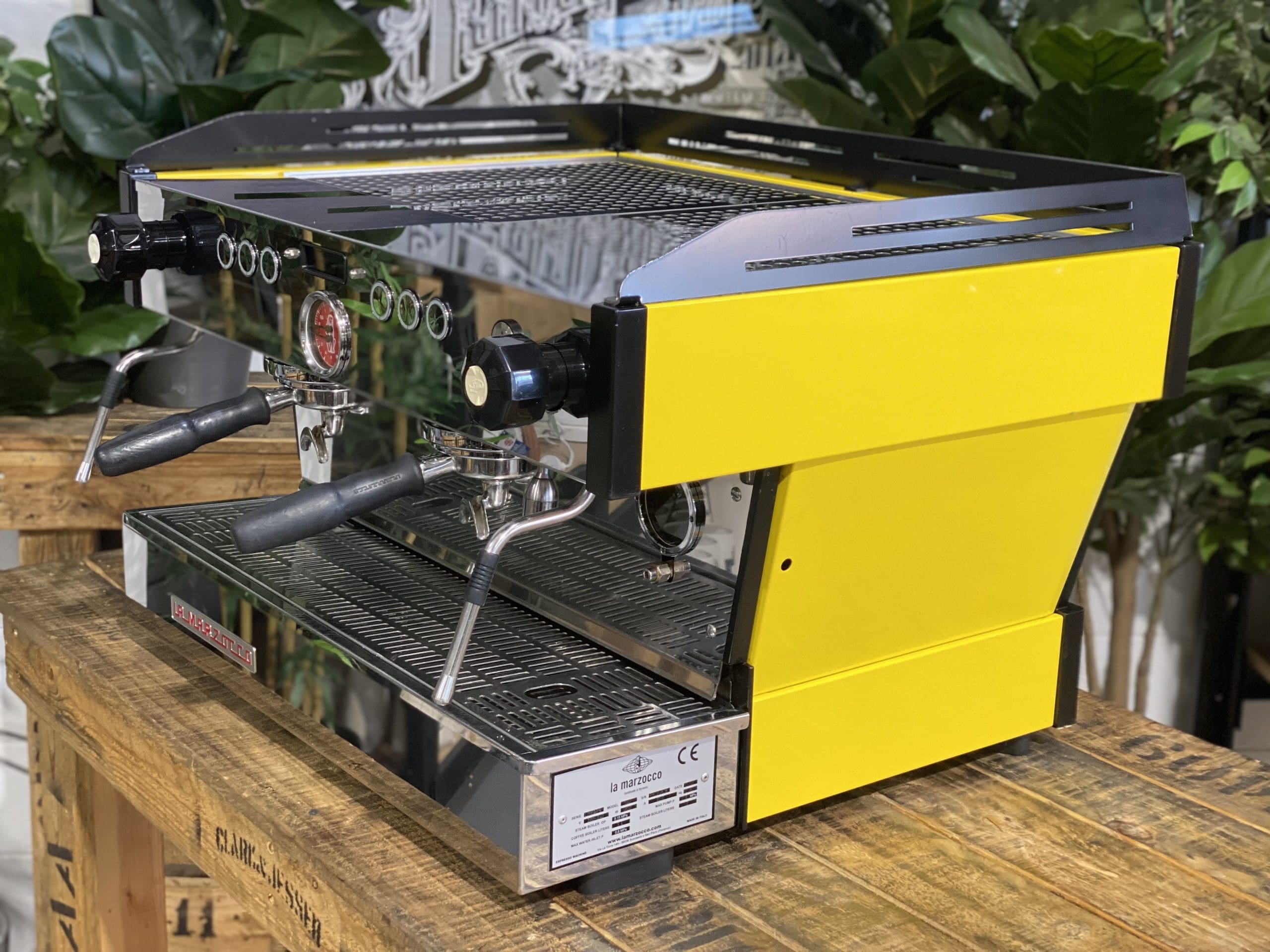 La Marzocco Linea PB 2 Group Yellow & Black Espresso Coffee Machine - Used