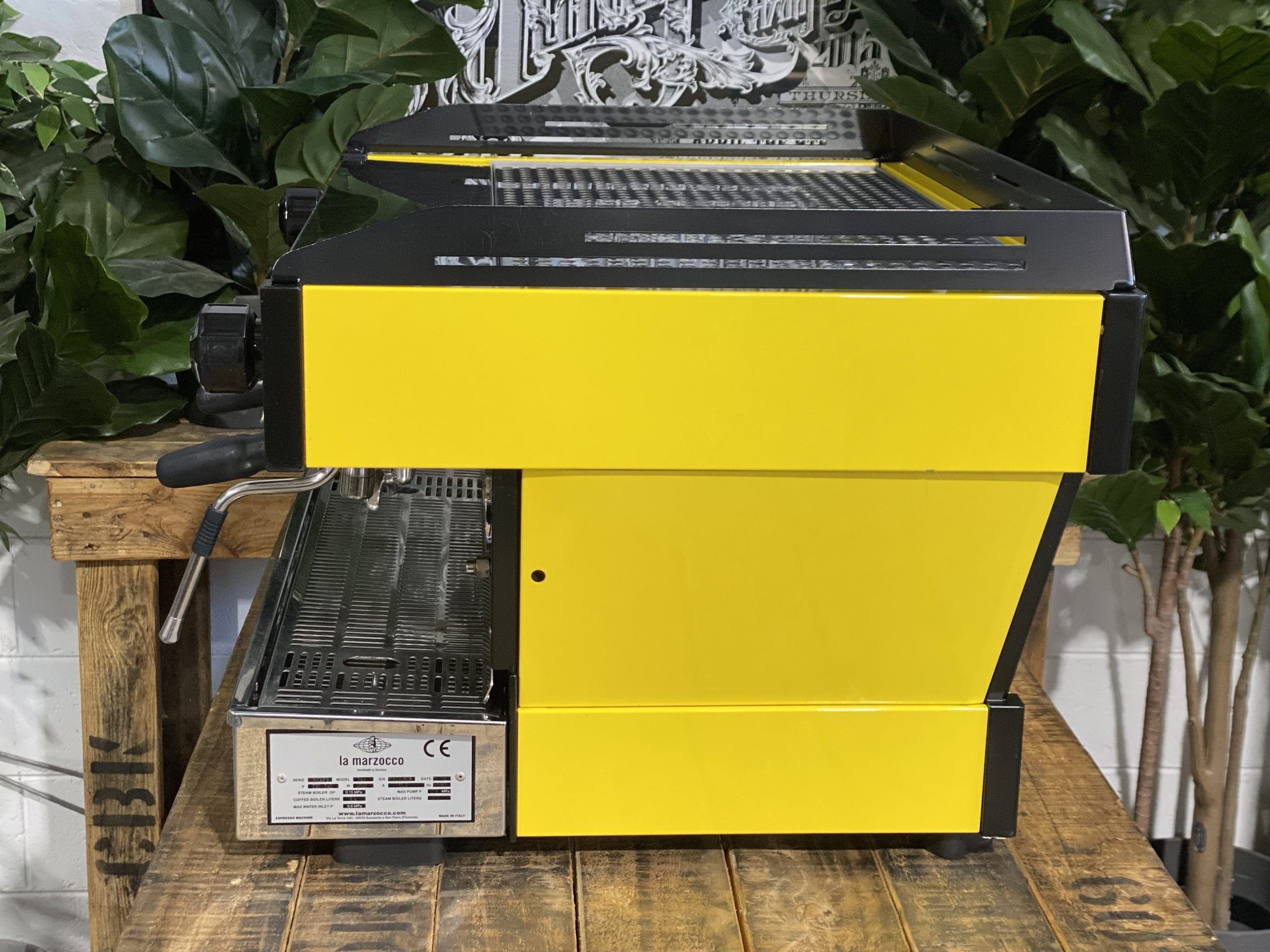La Marzocco Linea PB 2 Group Yellow & Black Espresso Coffee Machine - Used