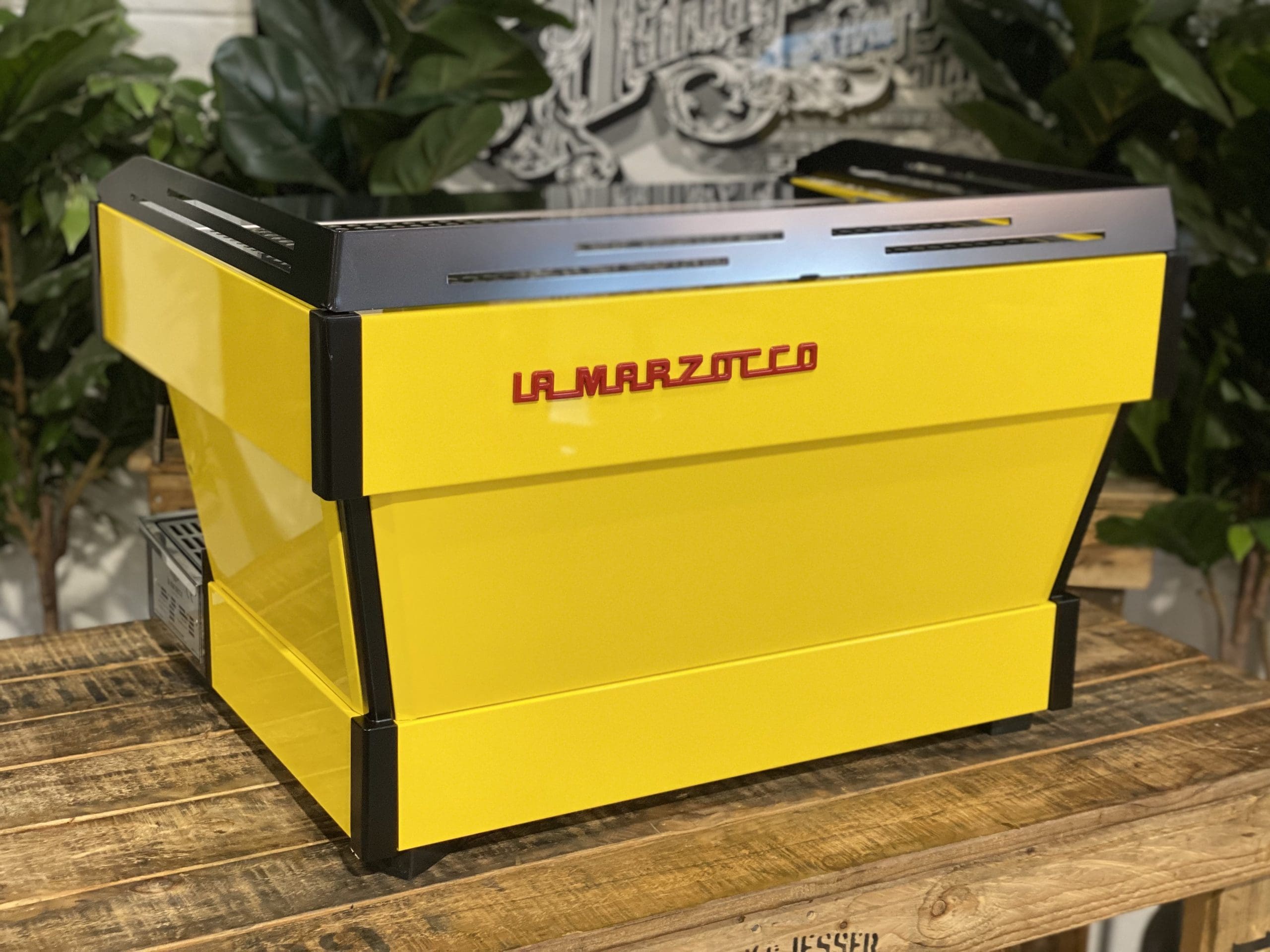 La Marzocco Linea PB 2 Group Yellow & Black Espresso Coffee Machine - Used