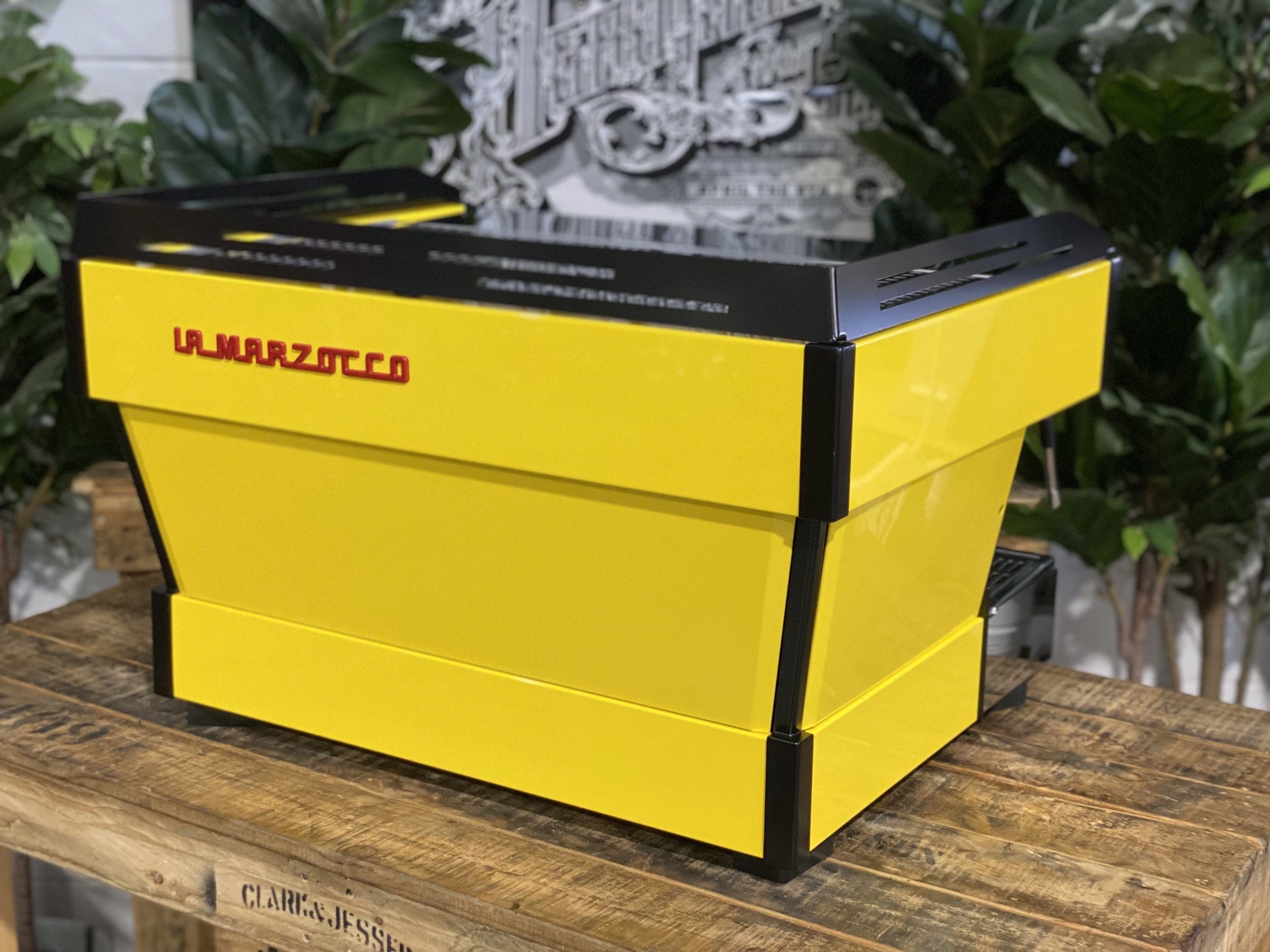 La Marzocco Linea PB 2 Group Yellow & Black Espresso Coffee Machine - Used