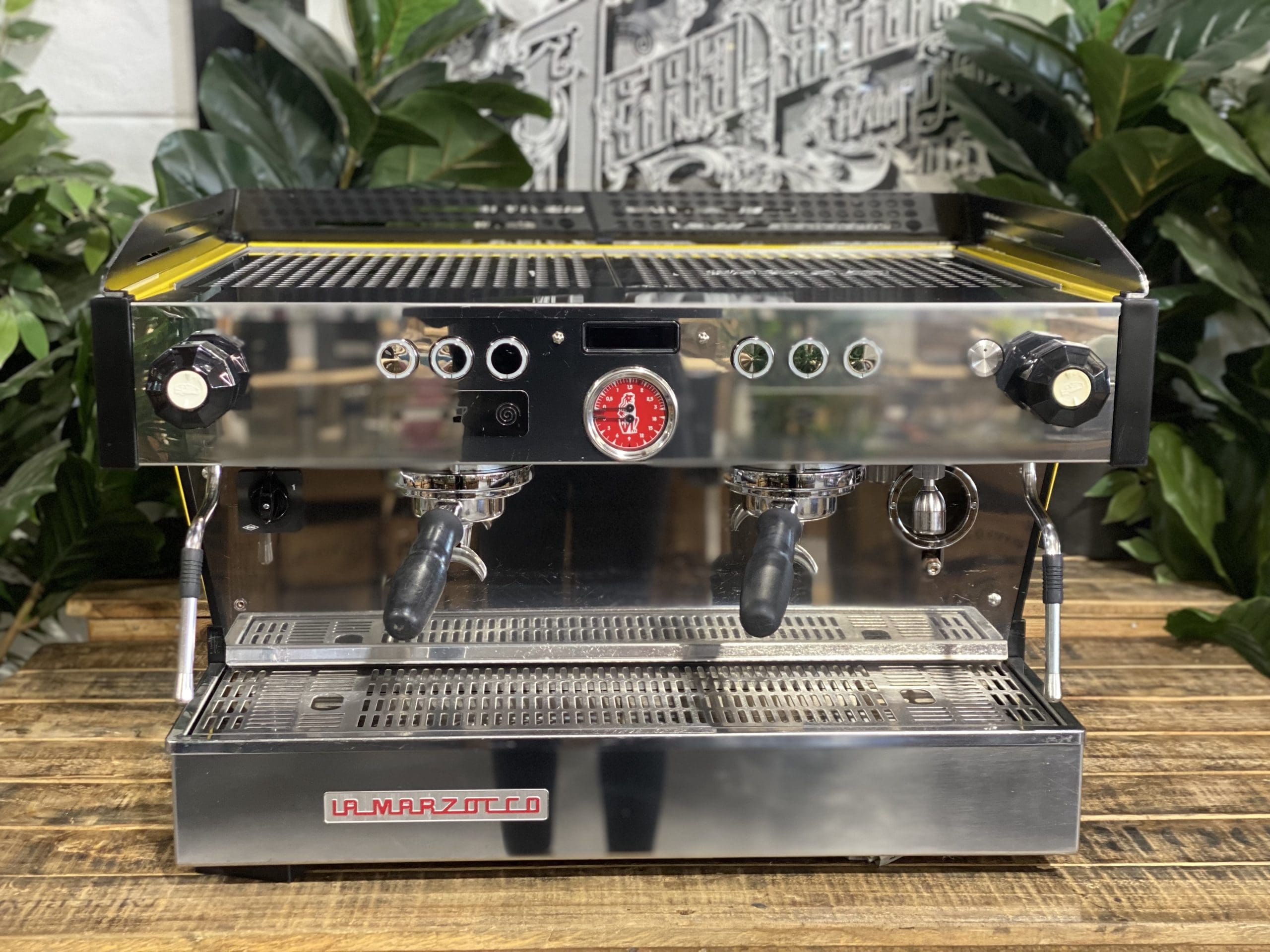 La Marzocco Linea PB 2 Group Yellow & Black Espresso Coffee Machine - Used