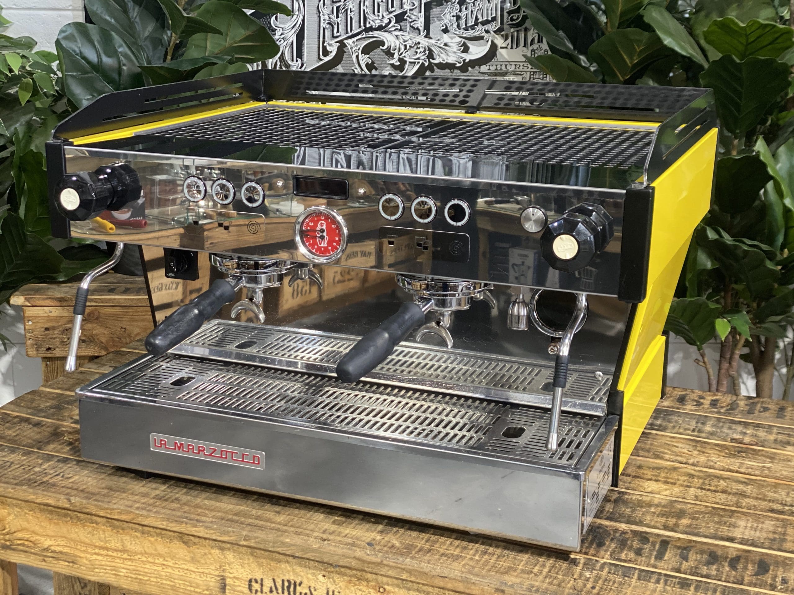 La Marzocco Linea PB 2 Group Yellow & Black Espresso Coffee Machine - Used