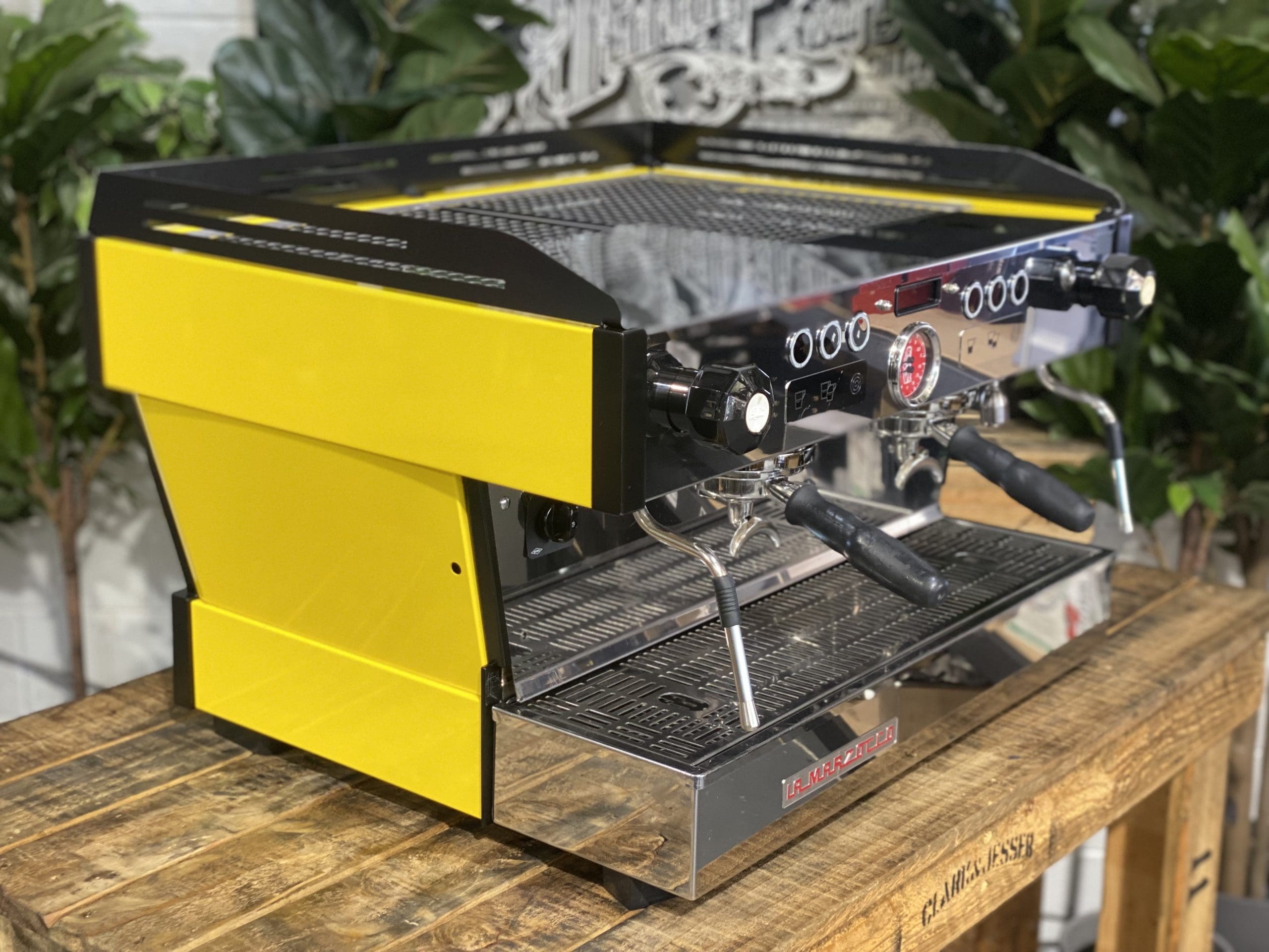La Marzocco Linea PB 2 Group Yellow & Black Espresso Coffee Machine - Used