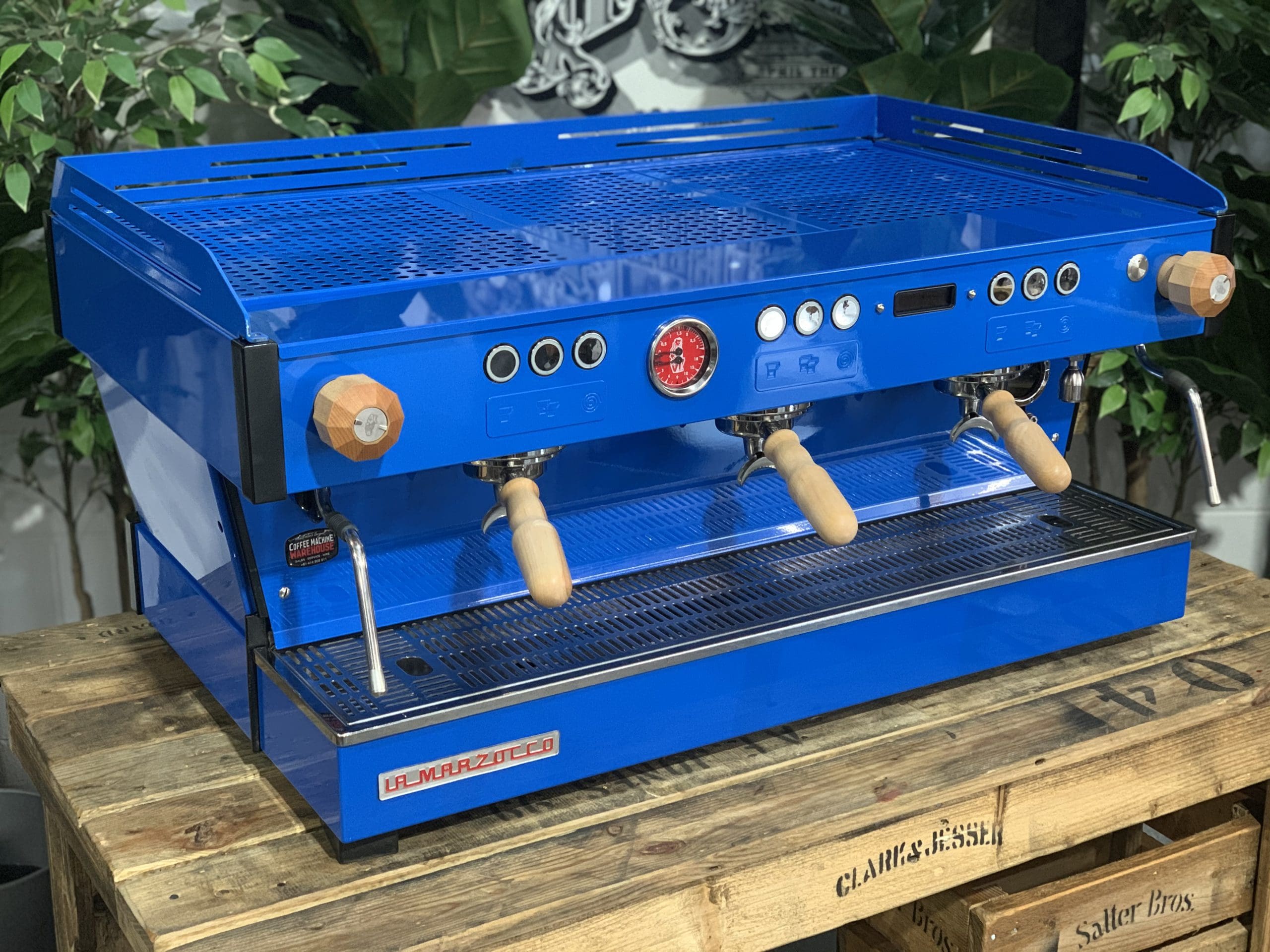 La Marzocco Linea PB 3 Group Blue with Timber - Used