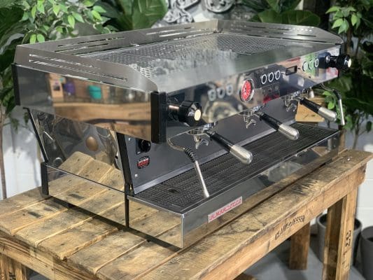La Marzocco Linea PB 3 Group Black w. Silver Pesados - Used