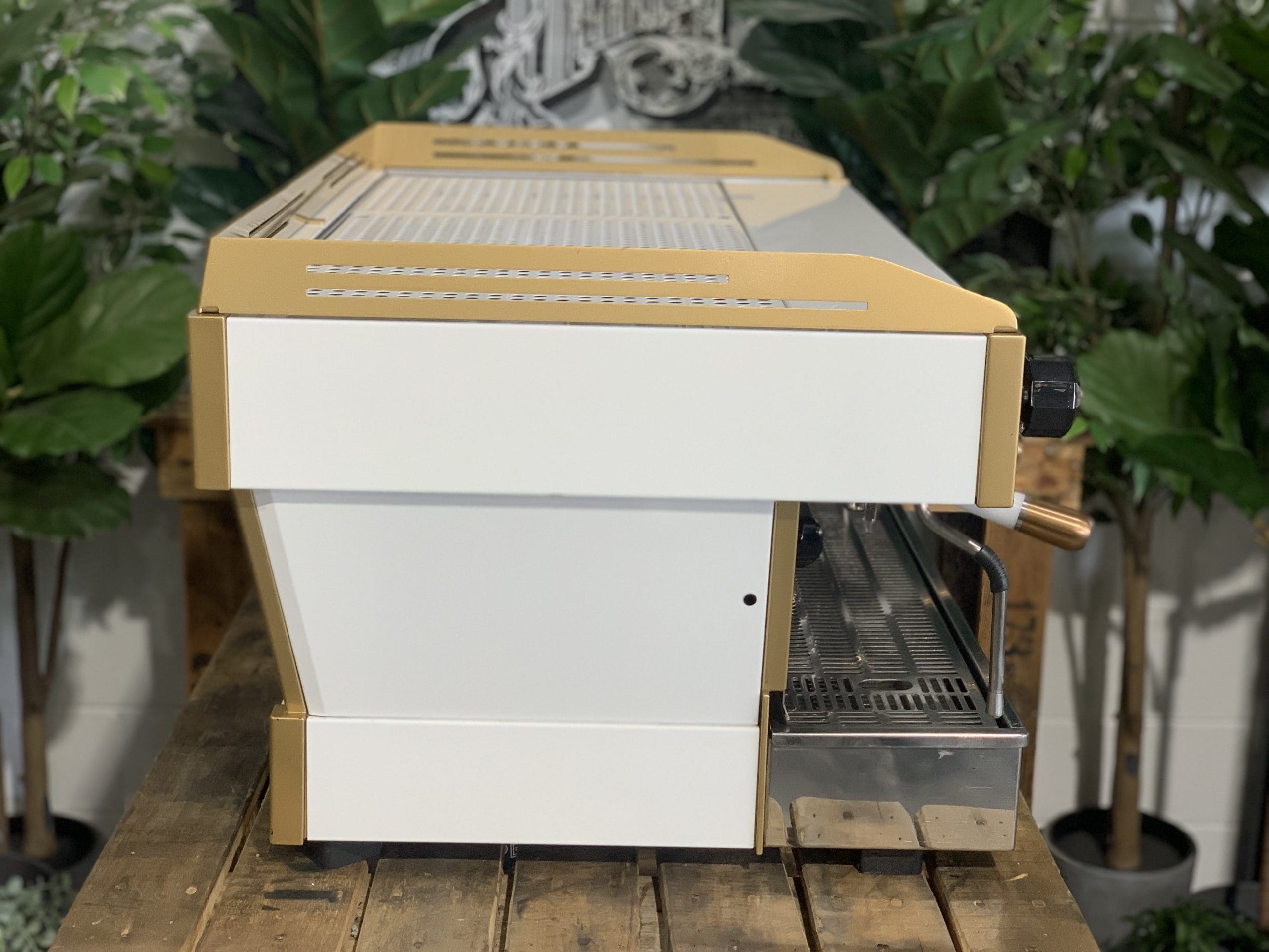 La Marzocco Linea PB 3 Group White & Gold with Pesado Handles - Used