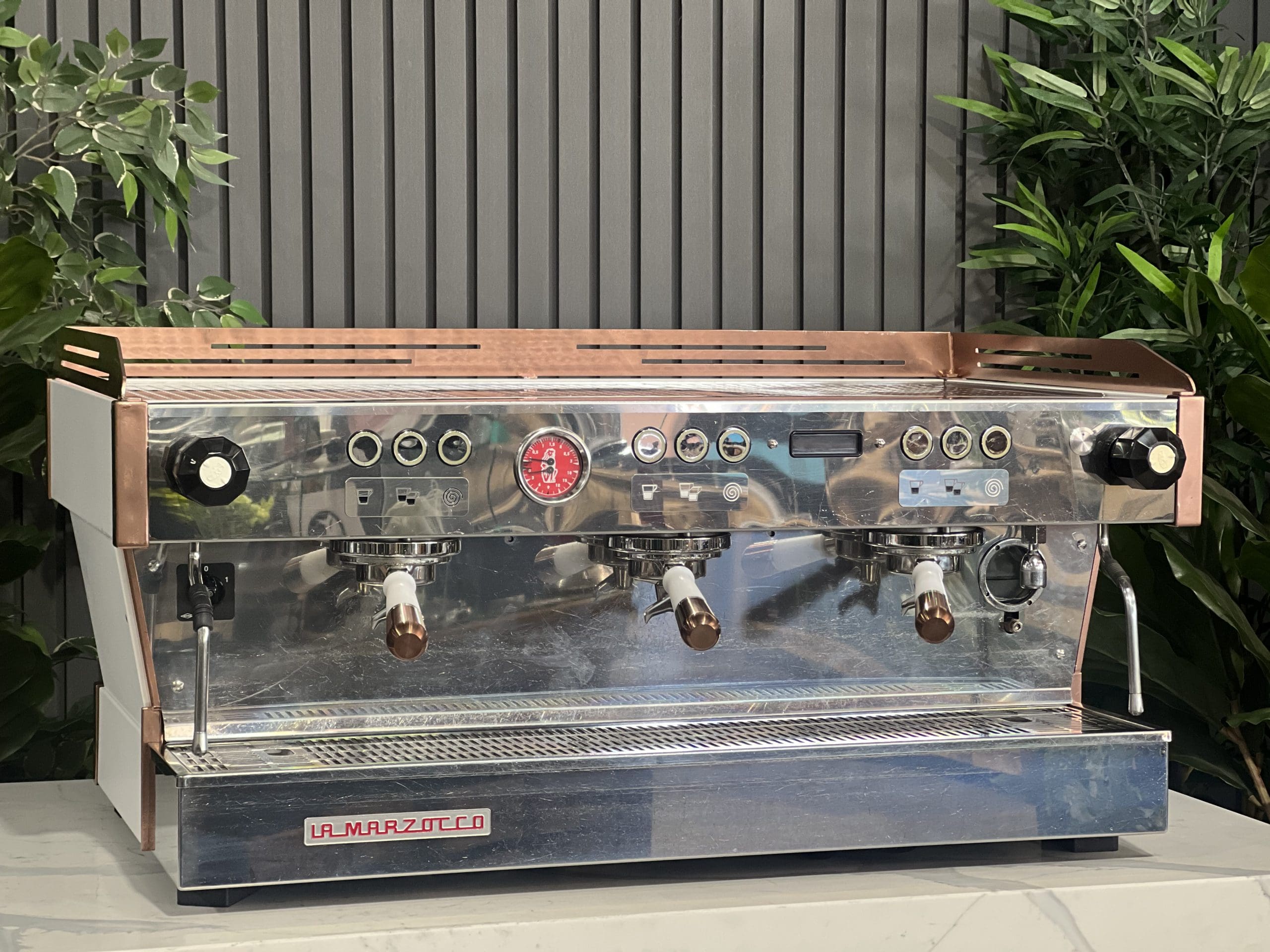 La Marzocco Linea PB 3 Group White & Rose Gold Espresso Coffee Machine - Used