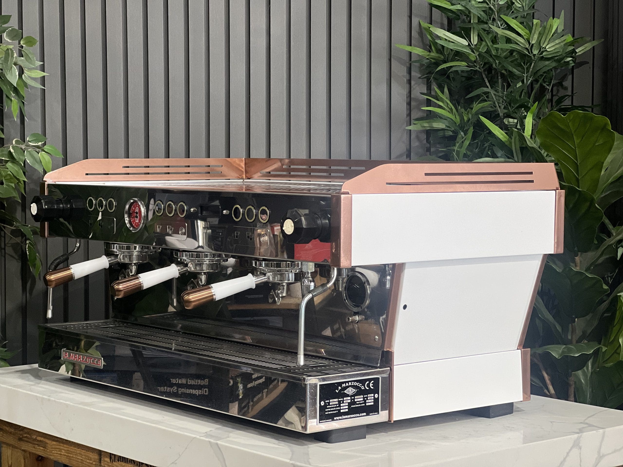 La Marzocco Linea PB 3 Group White & Rose Gold Espresso Coffee Machine - Used