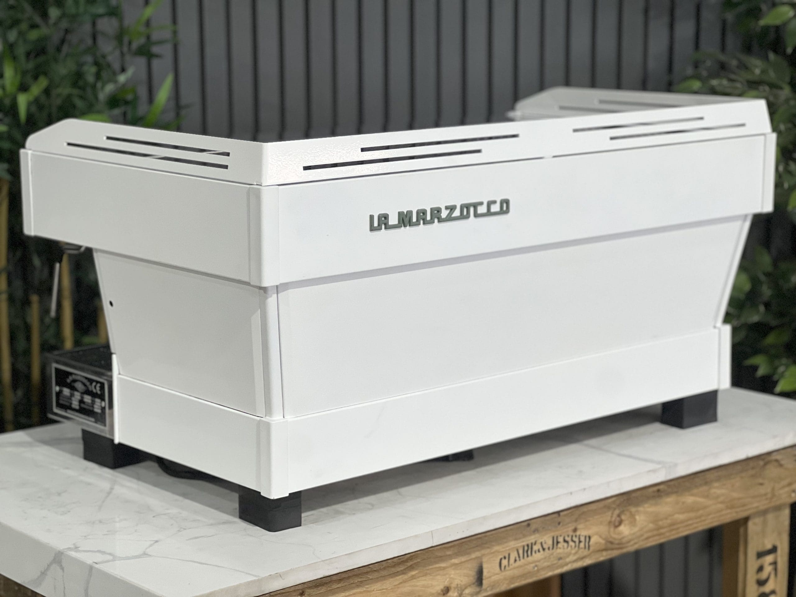 La Marzocco Linea PB 3 Group Stainless & White w/ Green Accents - Used