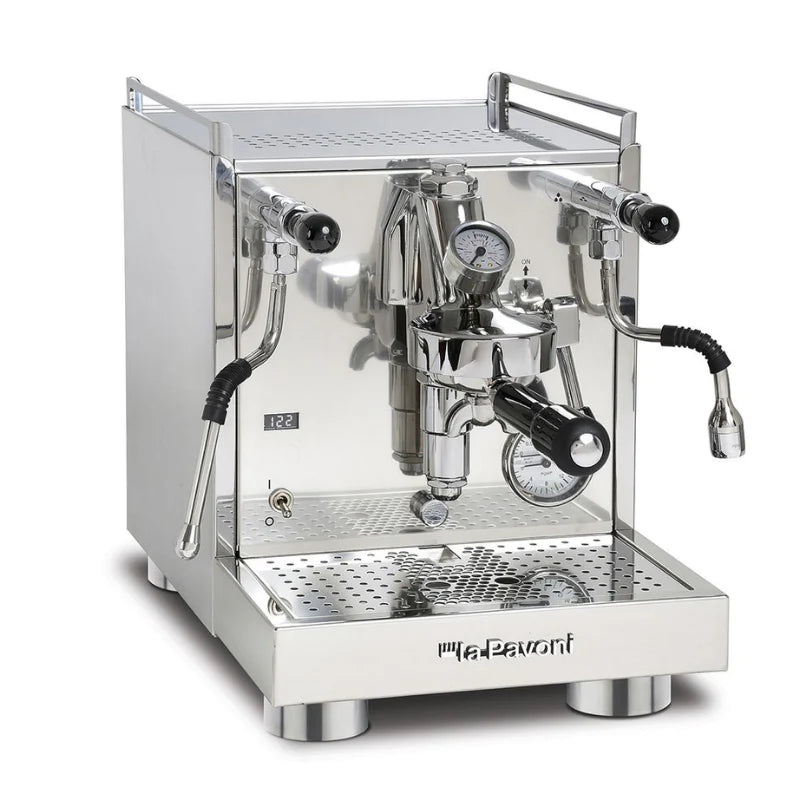 La Pavoni Cellini EVO 1 Group Coffee Machine Stainless Steel Black Bakelite - New with PID Control & Shot Timer