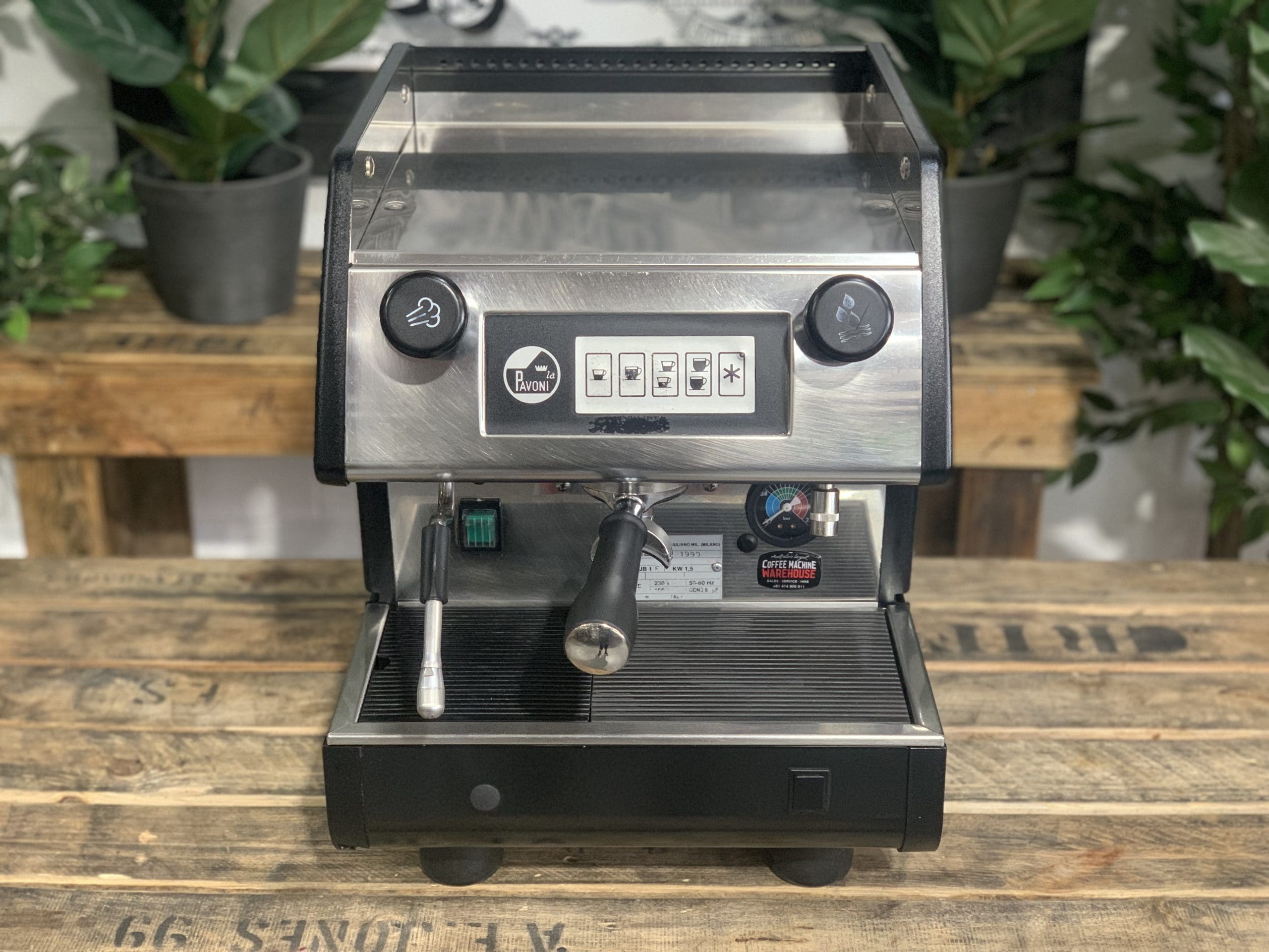 La Pavoni Tipo Pub 1 Group Black Espresso Coffee Machine - Used