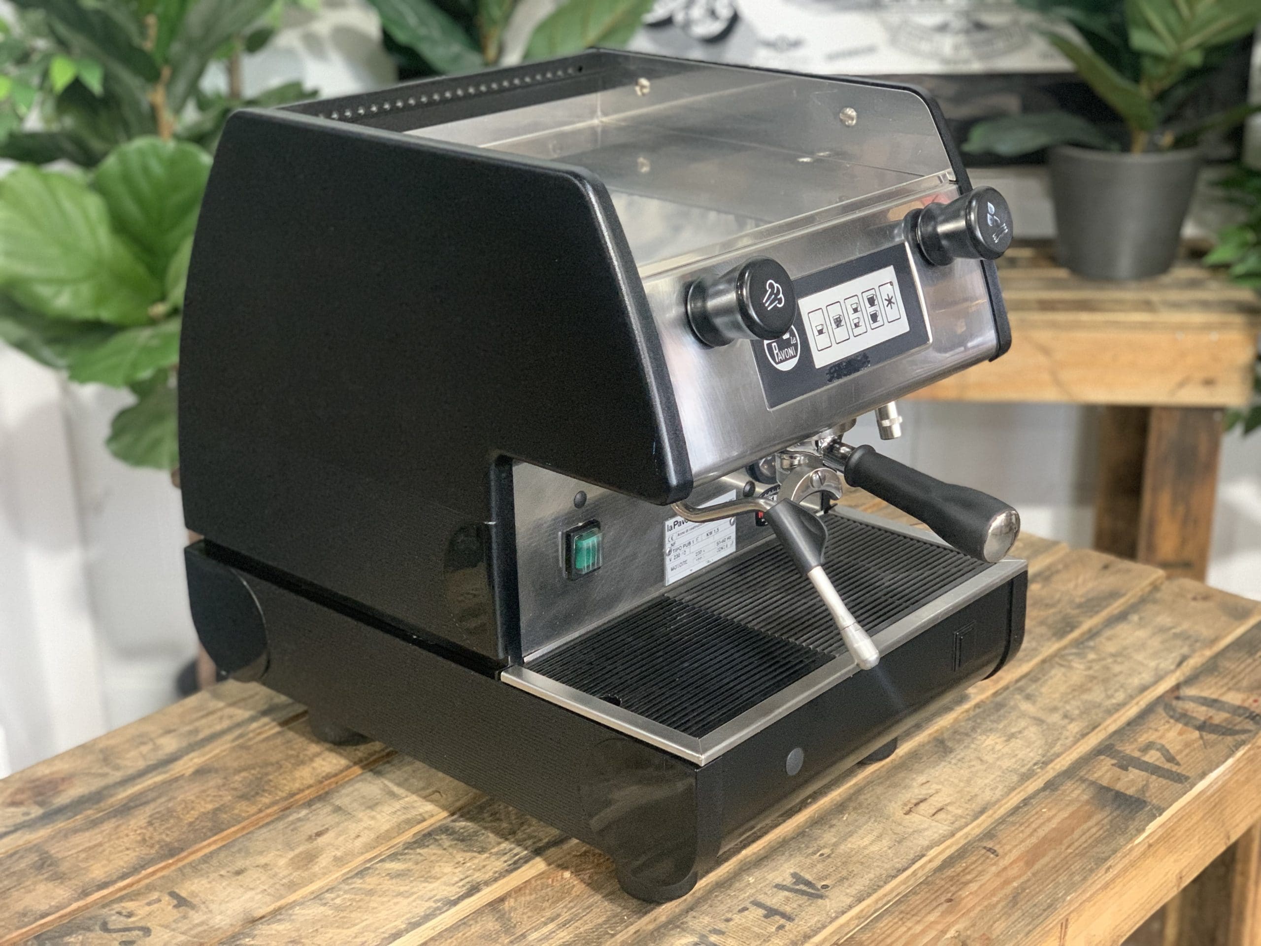 La Pavoni Tipo Pub 1 Group Black Espresso Coffee Machine - Used