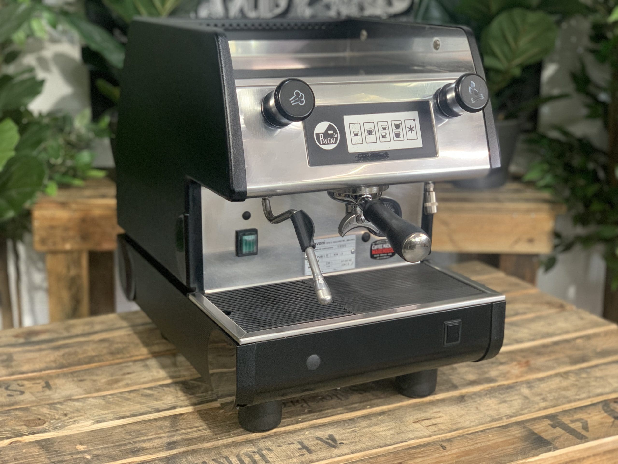 La Pavoni Tipo Pub 1 Group Black Espresso Coffee Machine - Used