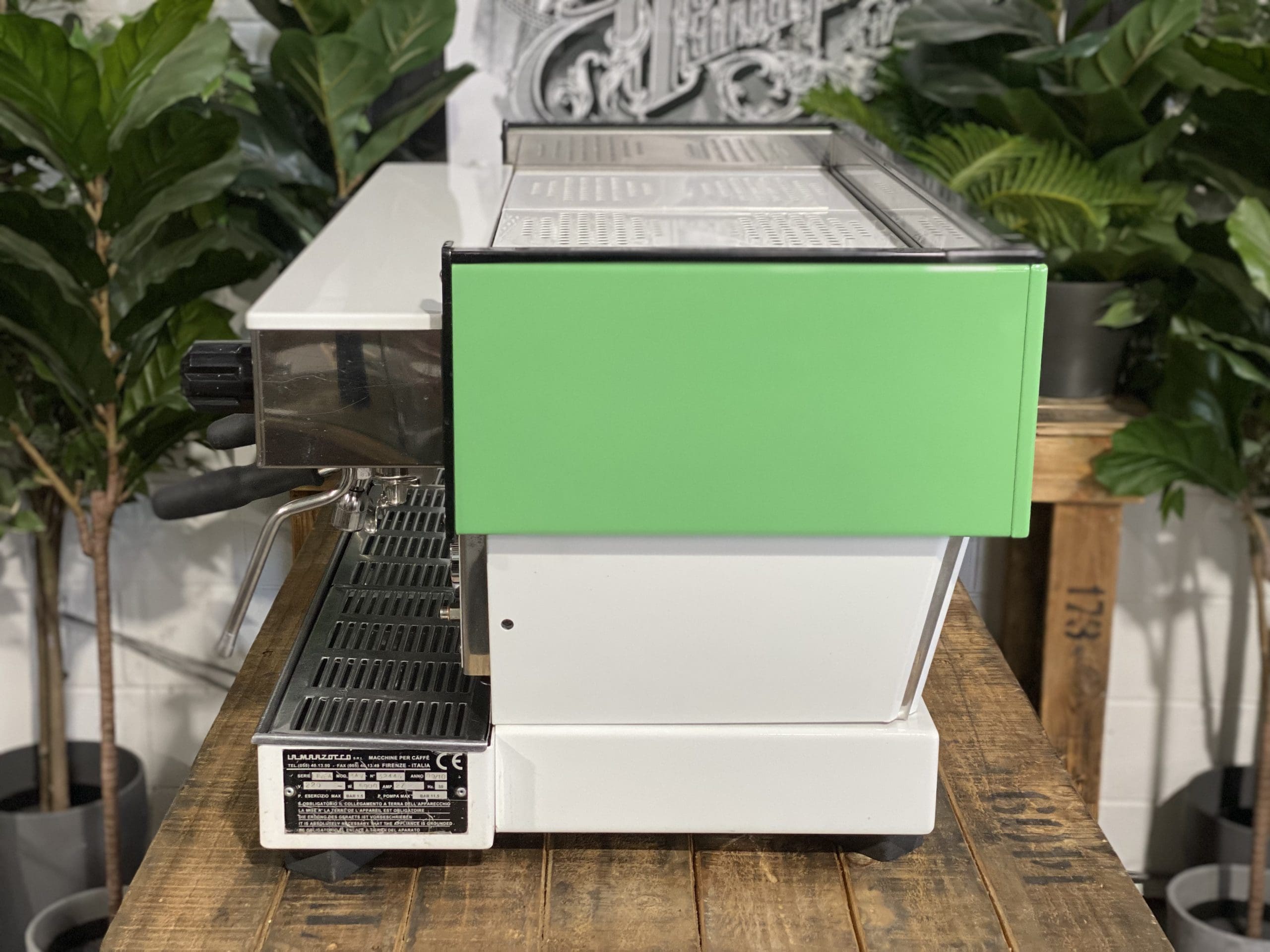 La Marzocco Linea Classic 3 Group White & Green Espresso Coffee Machine - Used