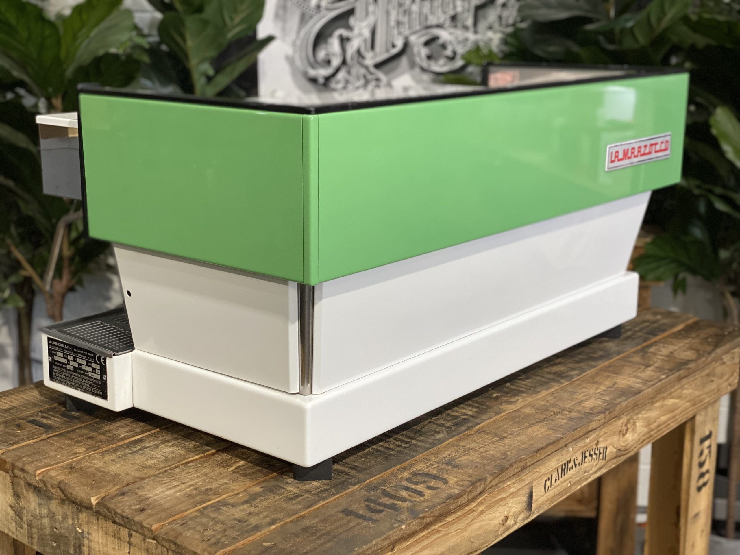 La Marzocco Linea Classic 3 Group White & Green Espresso Coffee Machine - Used