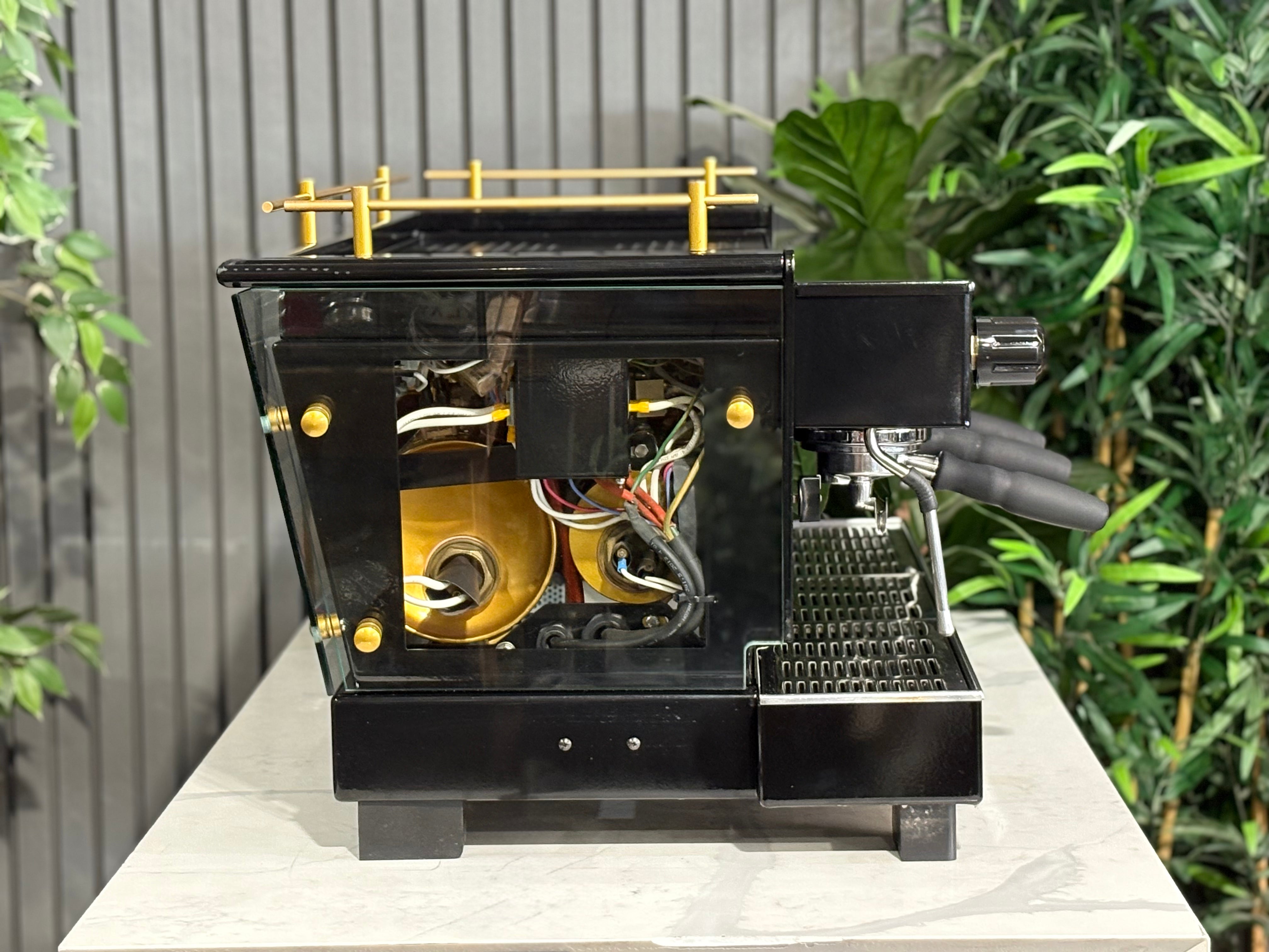 La Marzocco FB70 3 Group Custom Glass Body - Black & Gold