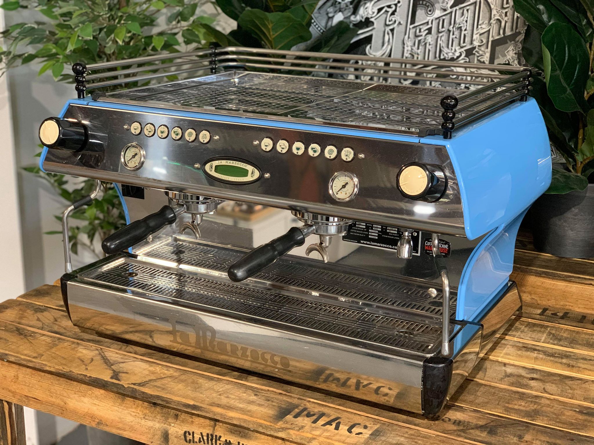 La Marzocco FB80 2 Group Baby Blue Espresso Coffee Machine - Used