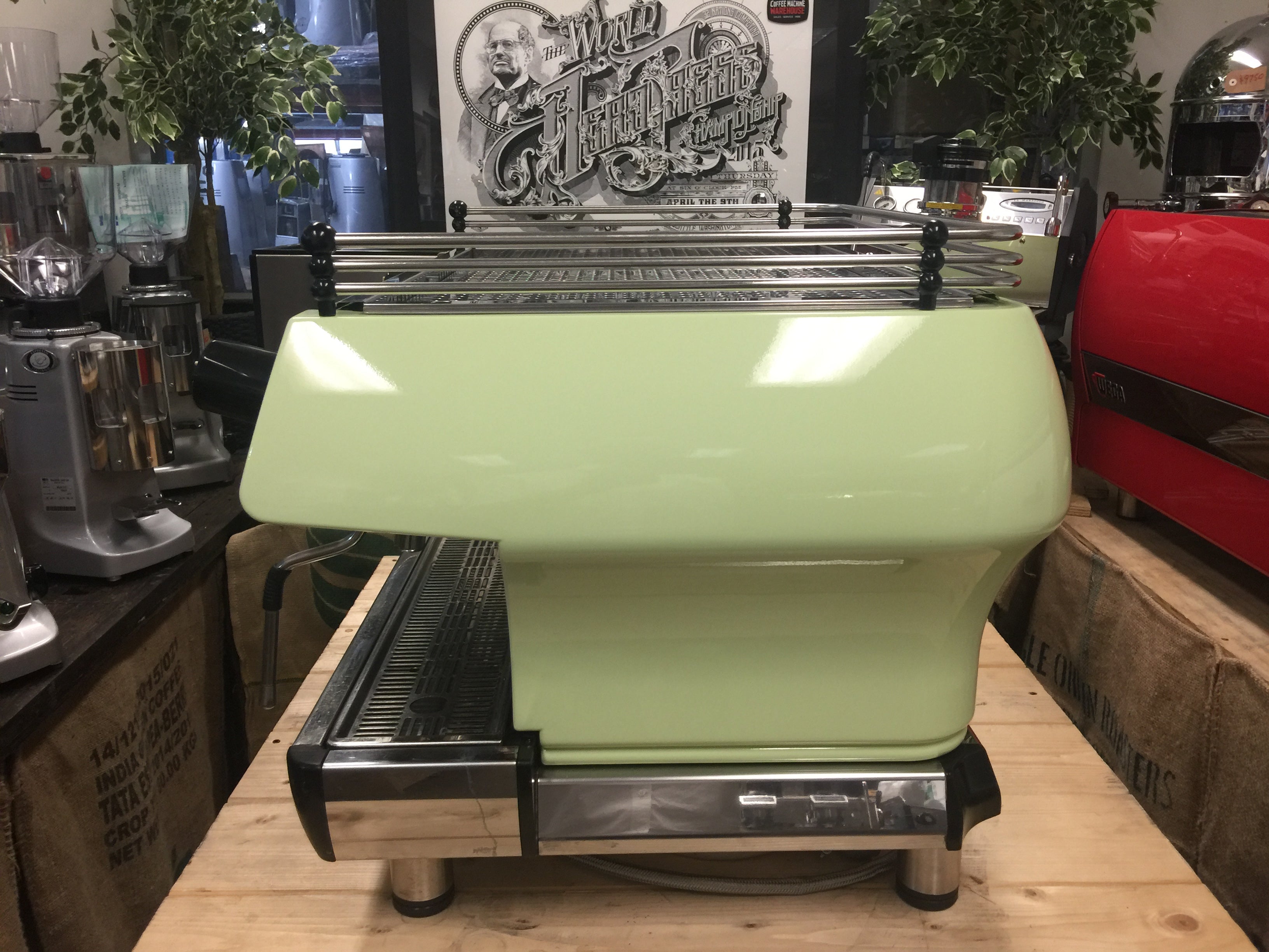 La Marzocco FB80 2 Group Duck Egg Green Espresso Coffee Machine - Used