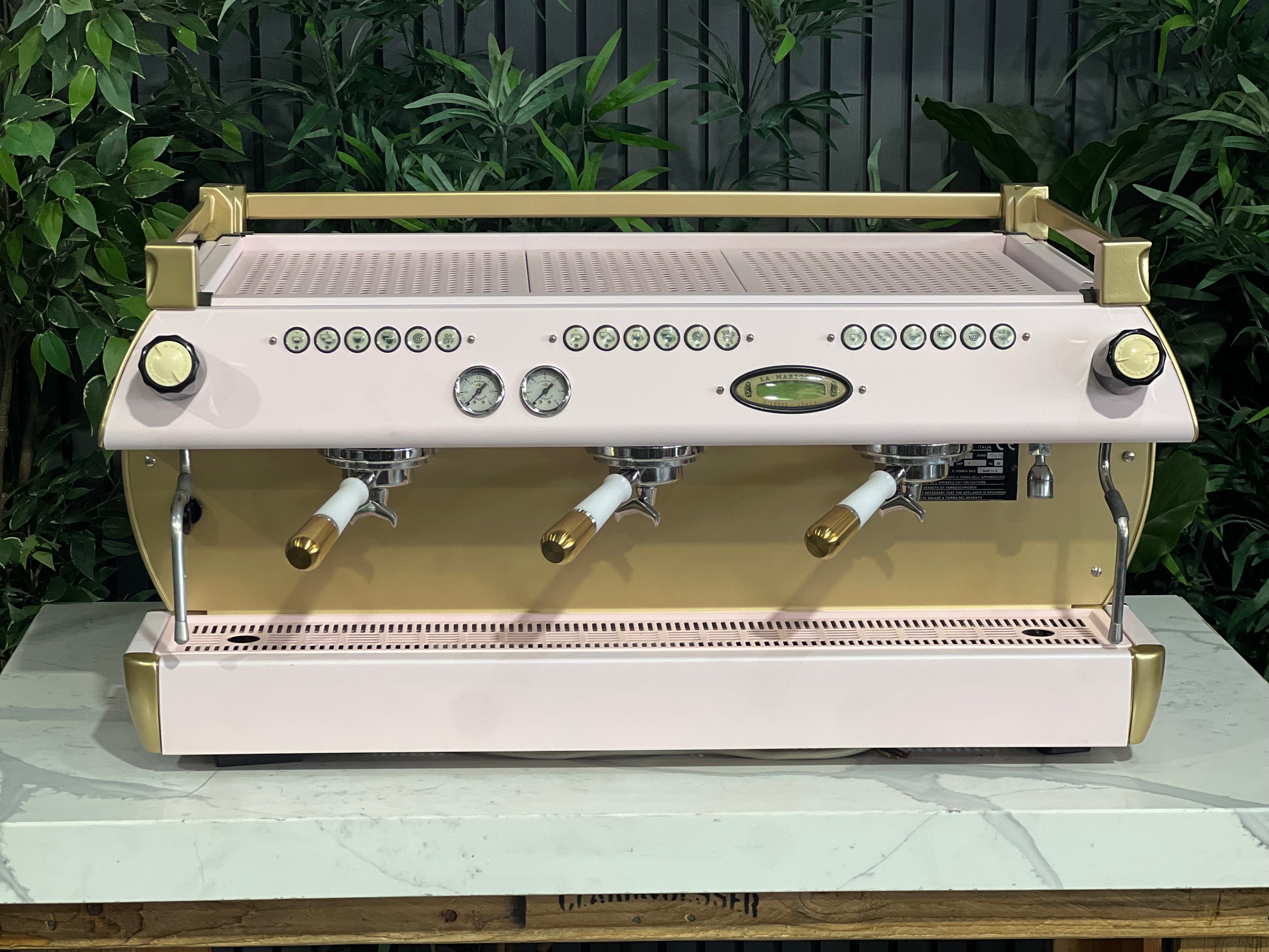 La Marzocco GB5 3 Group Coffee Machine Pink & Gold