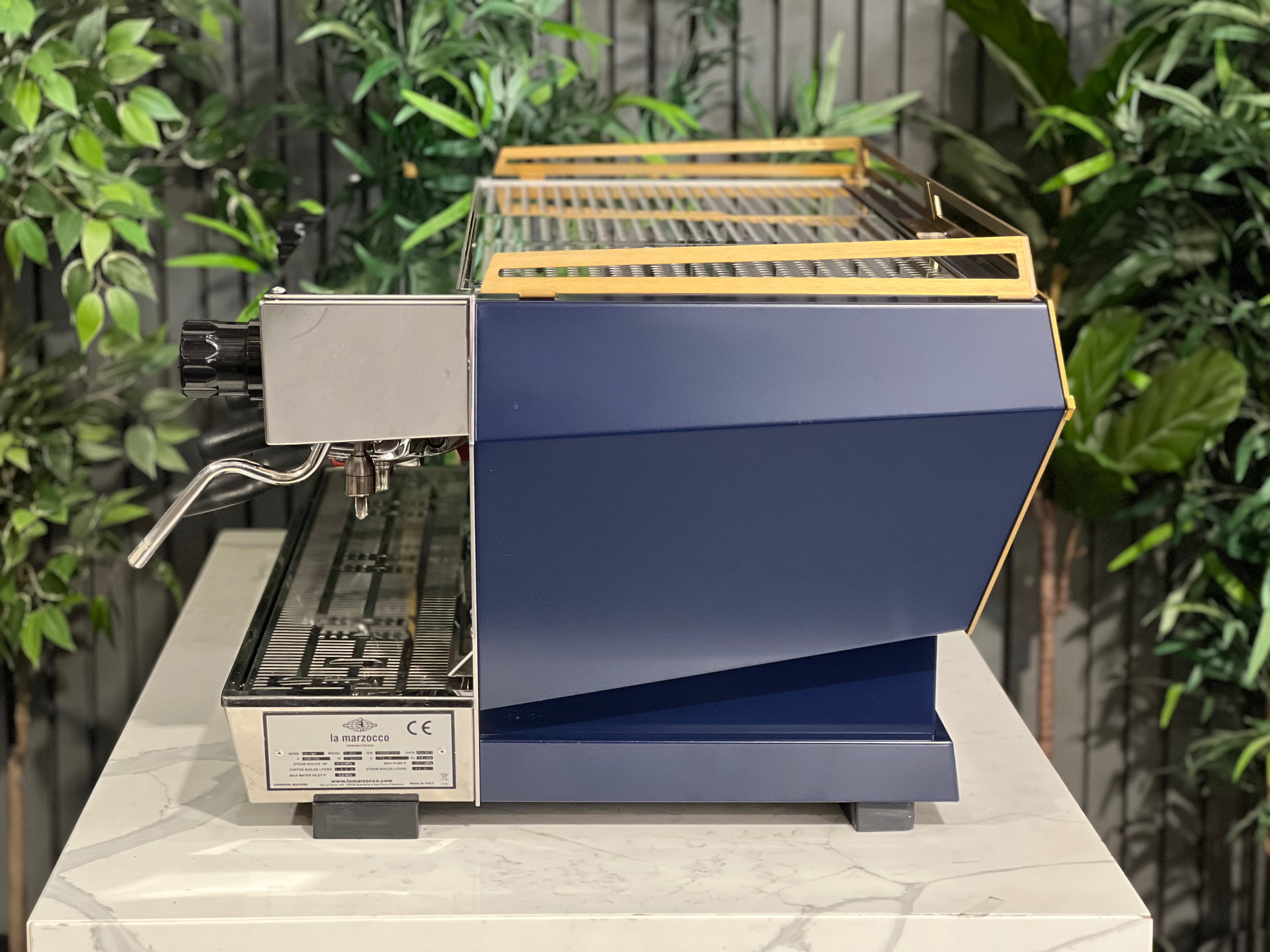 La Marzocco KB90 3 Group Coffee Machine Blue & Gold