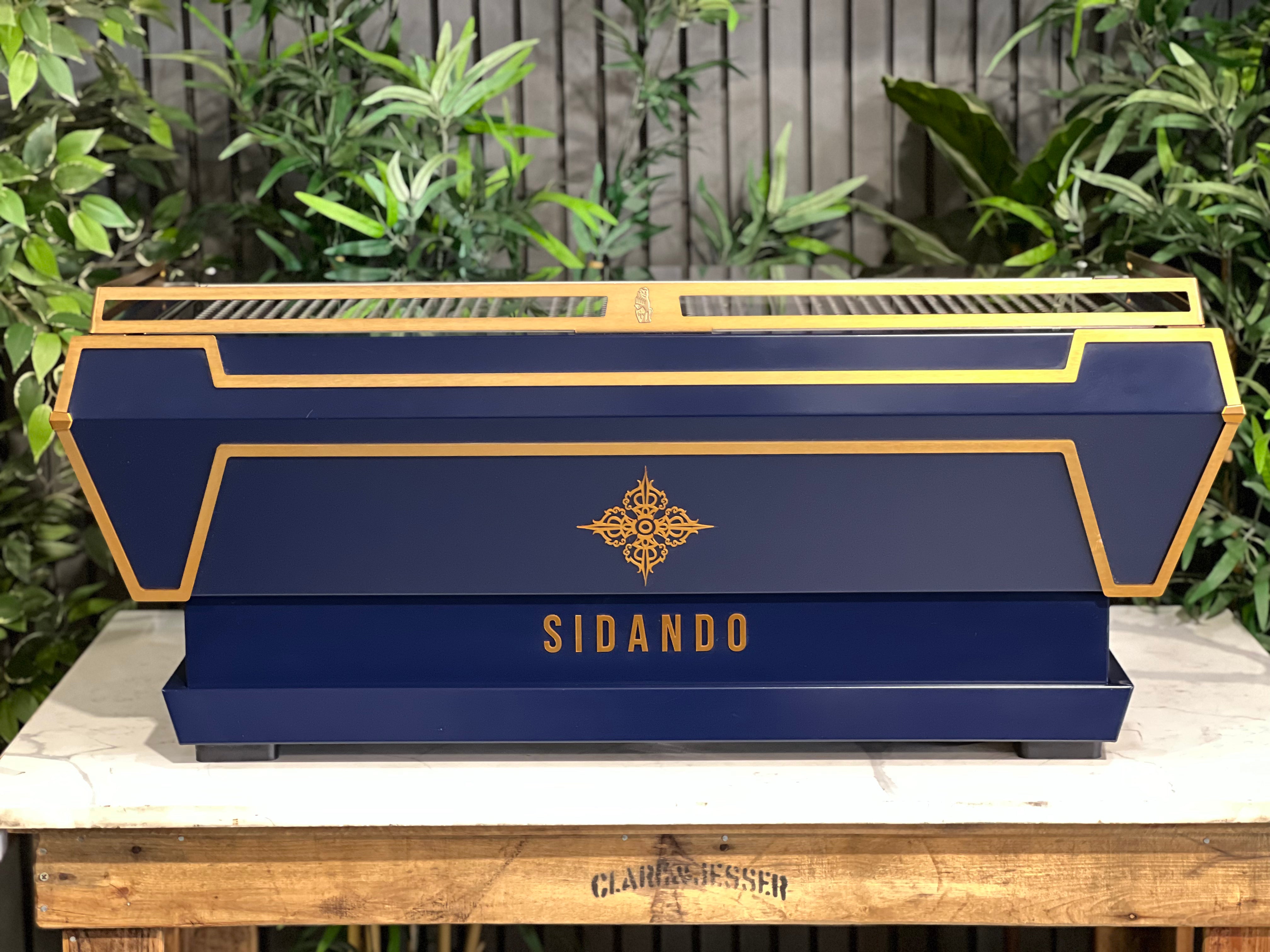 La Marzocco KB90 3 Group Coffee Machine Blue & Gold