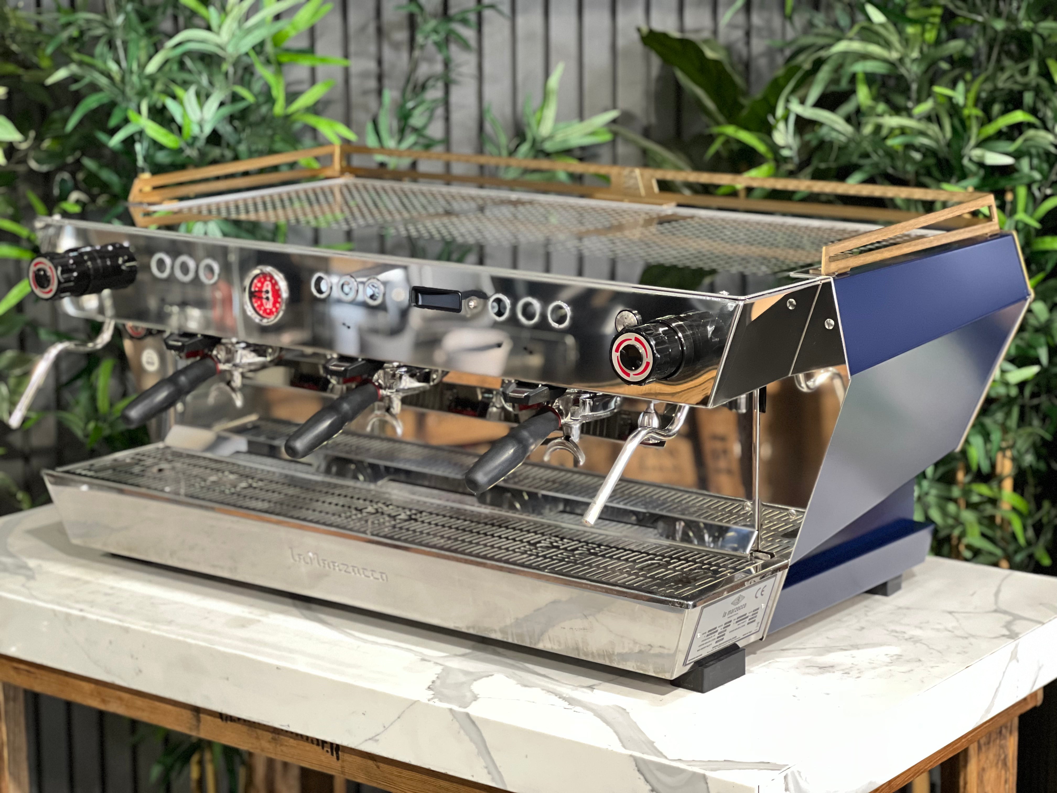 La Marzocco KB90 3 Group Coffee Machine Blue & Gold