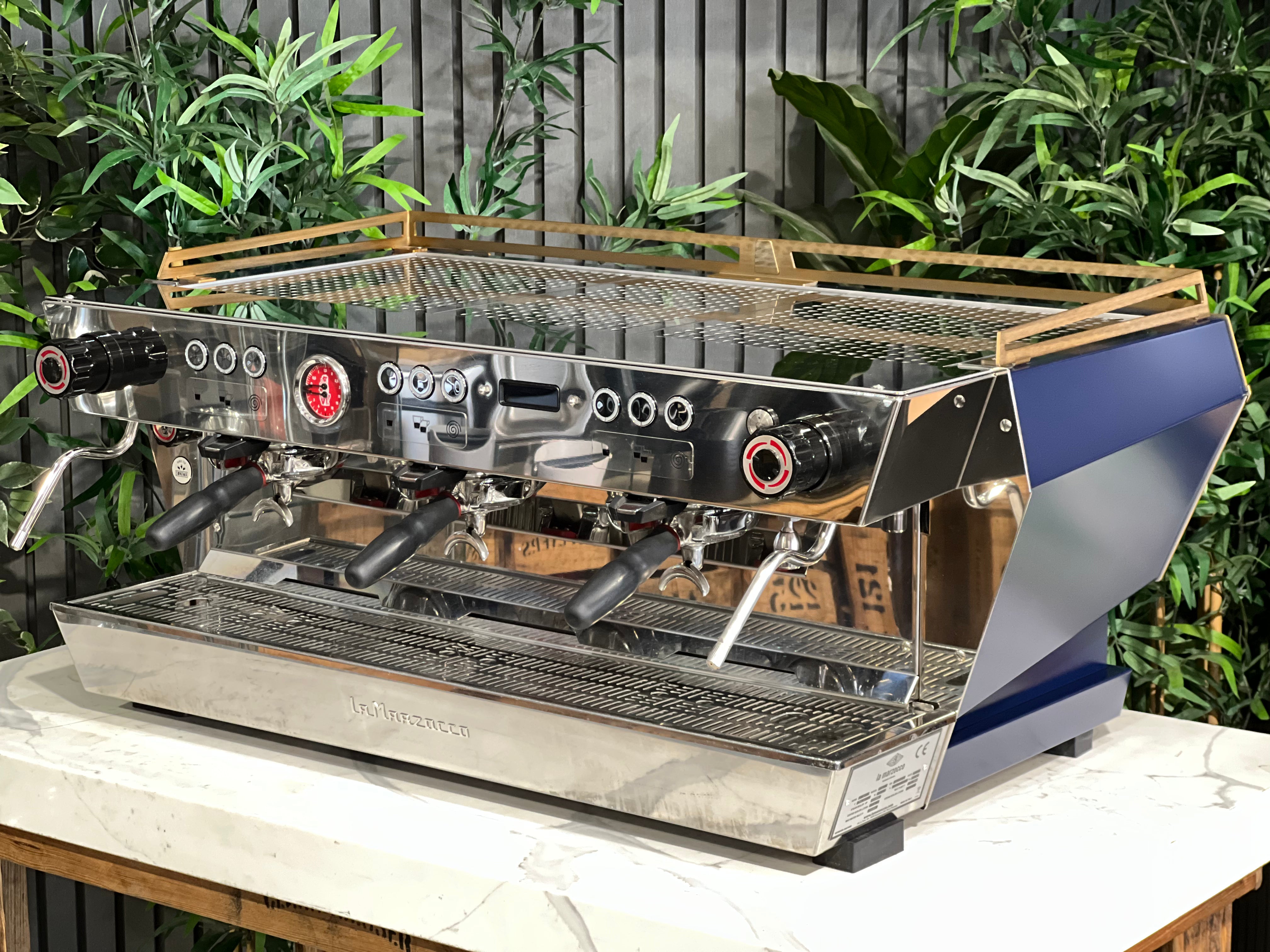 La Marzocco KB90 3 Group Coffee Machine Blue & Gold