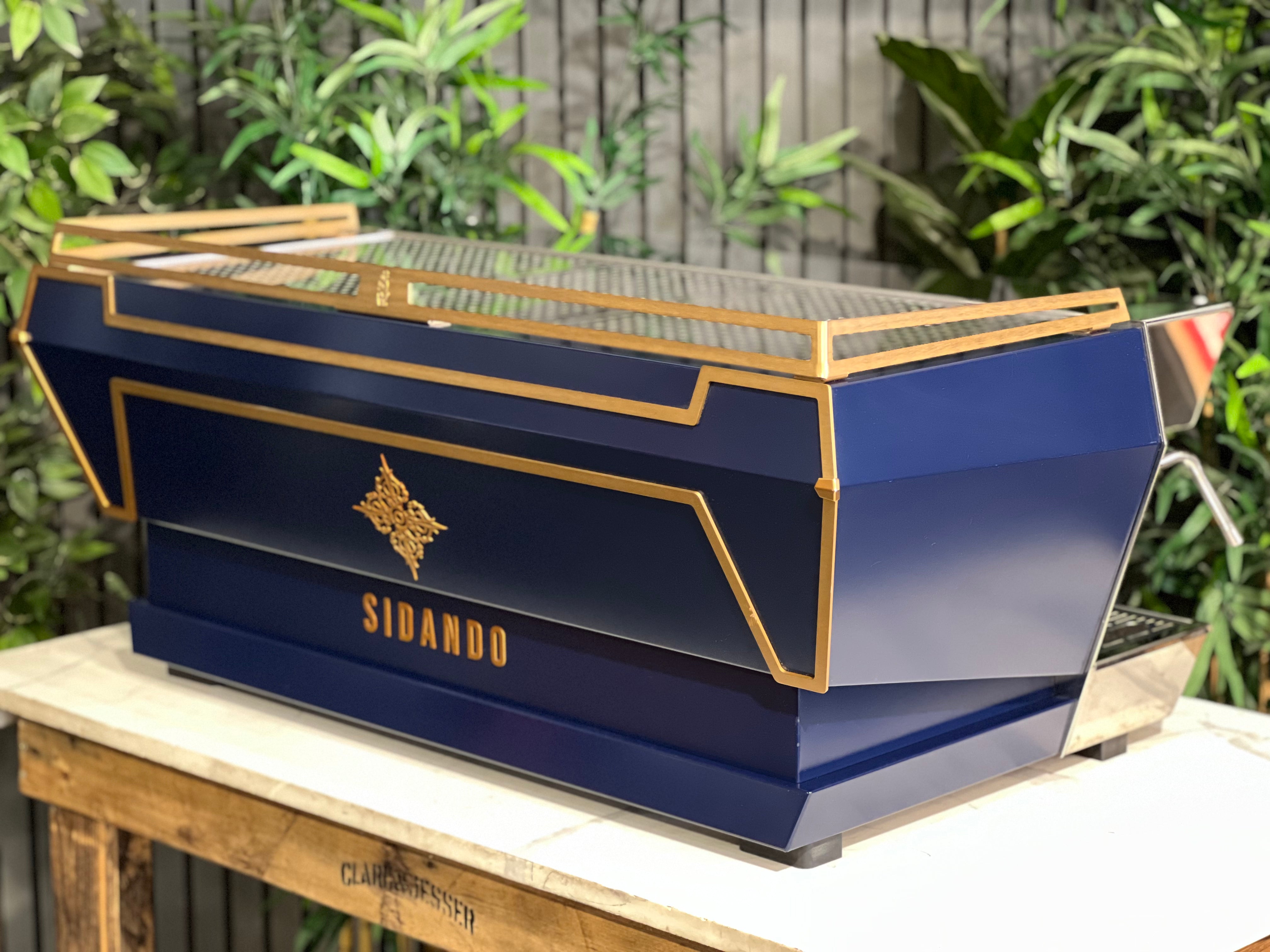 La Marzocco KB90 3 Group Coffee Machine Blue & Gold