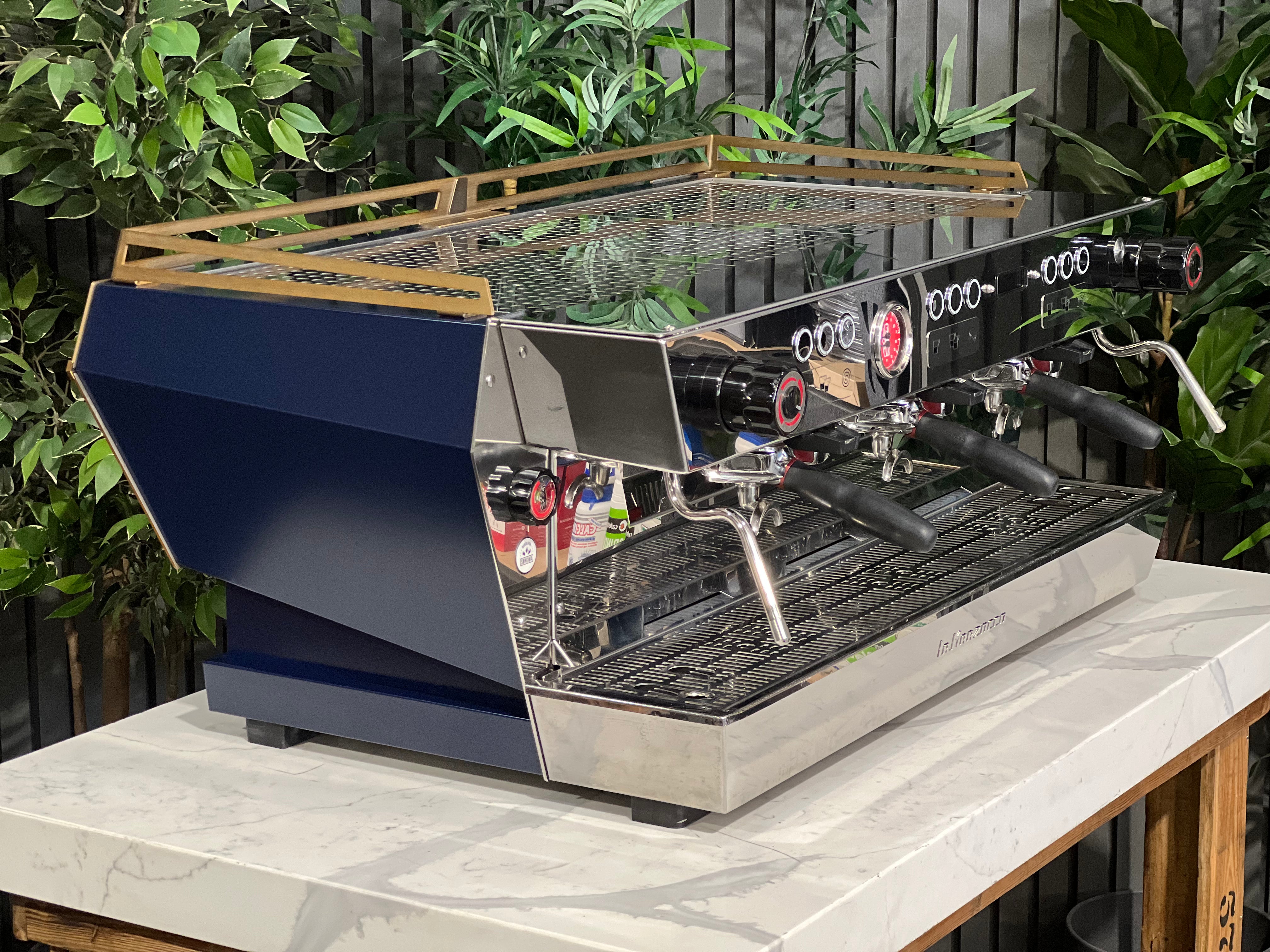 La Marzocco KB90 3 Group Coffee Machine Blue & Gold