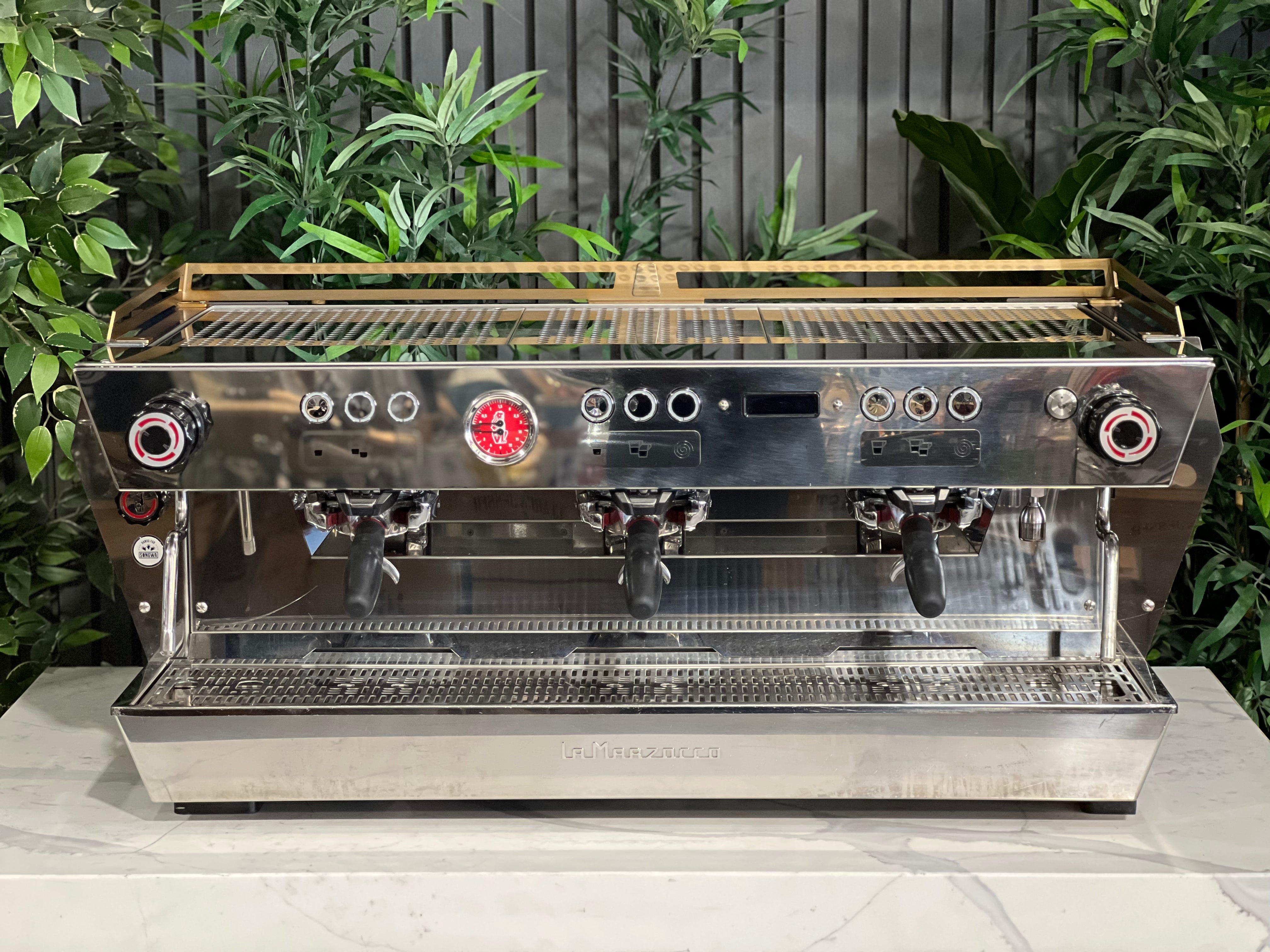 La Marzocco KB90 3 Group Coffee Machine Blue & Gold