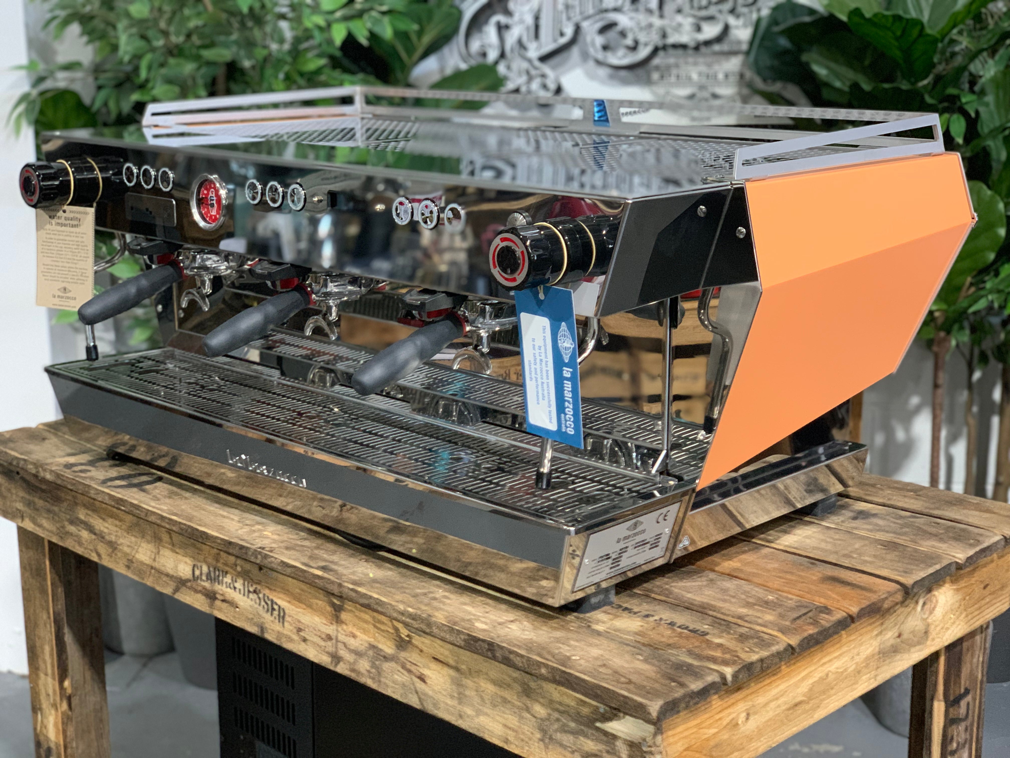 La Marzocco KB90 3 Group Coffee Machine Peach & Stainless - Brand New