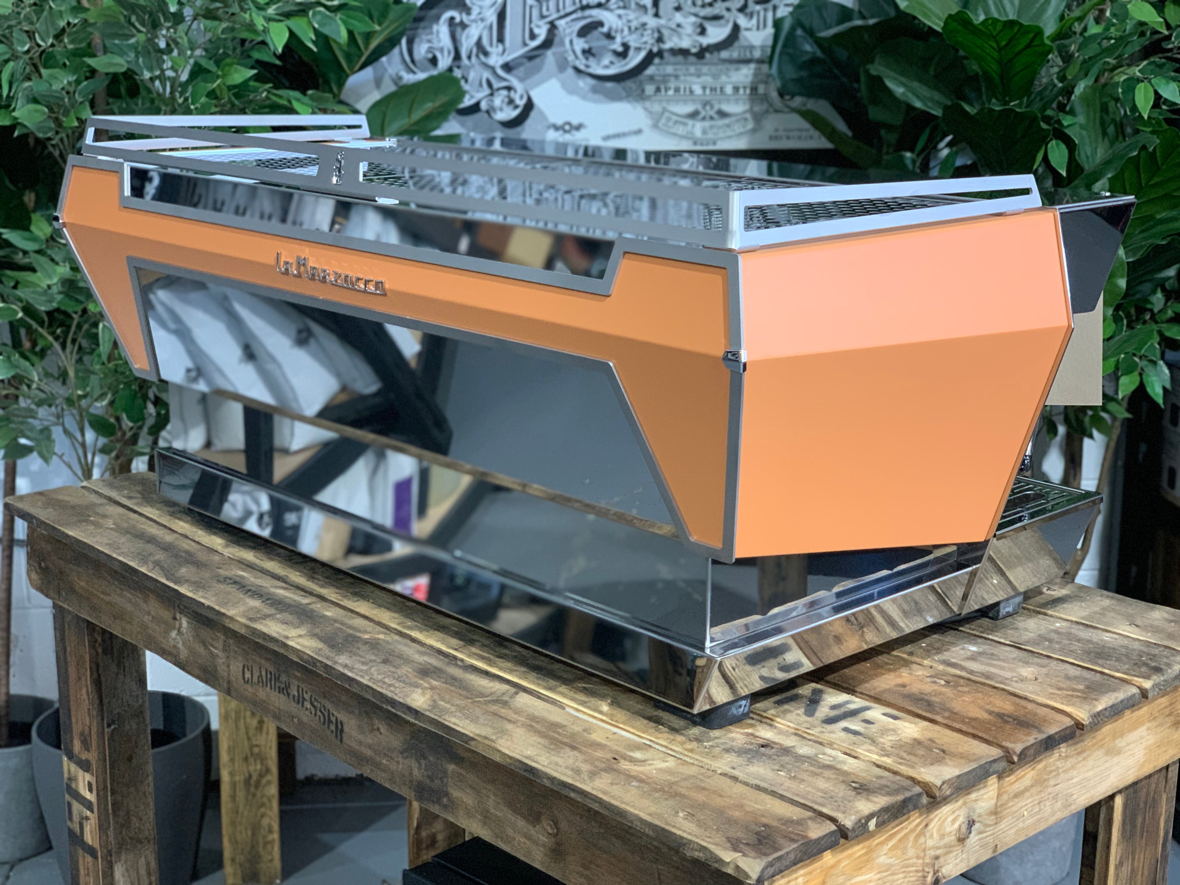 La Marzocco KB90 3 Group Coffee Machine Peach & Stainless - Brand New