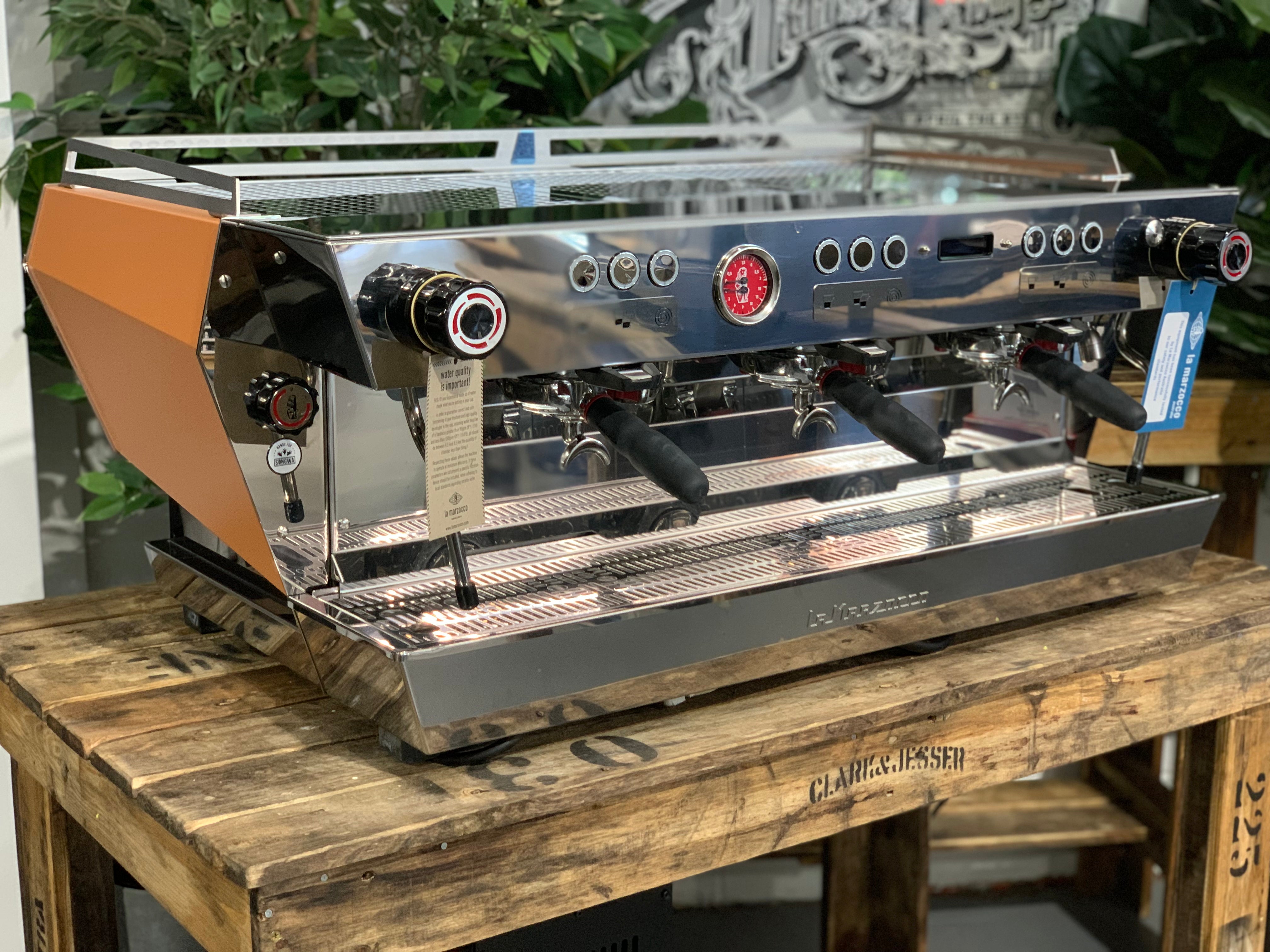 La Marzocco KB90 3 Group Coffee Machine Peach & Stainless - Brand New