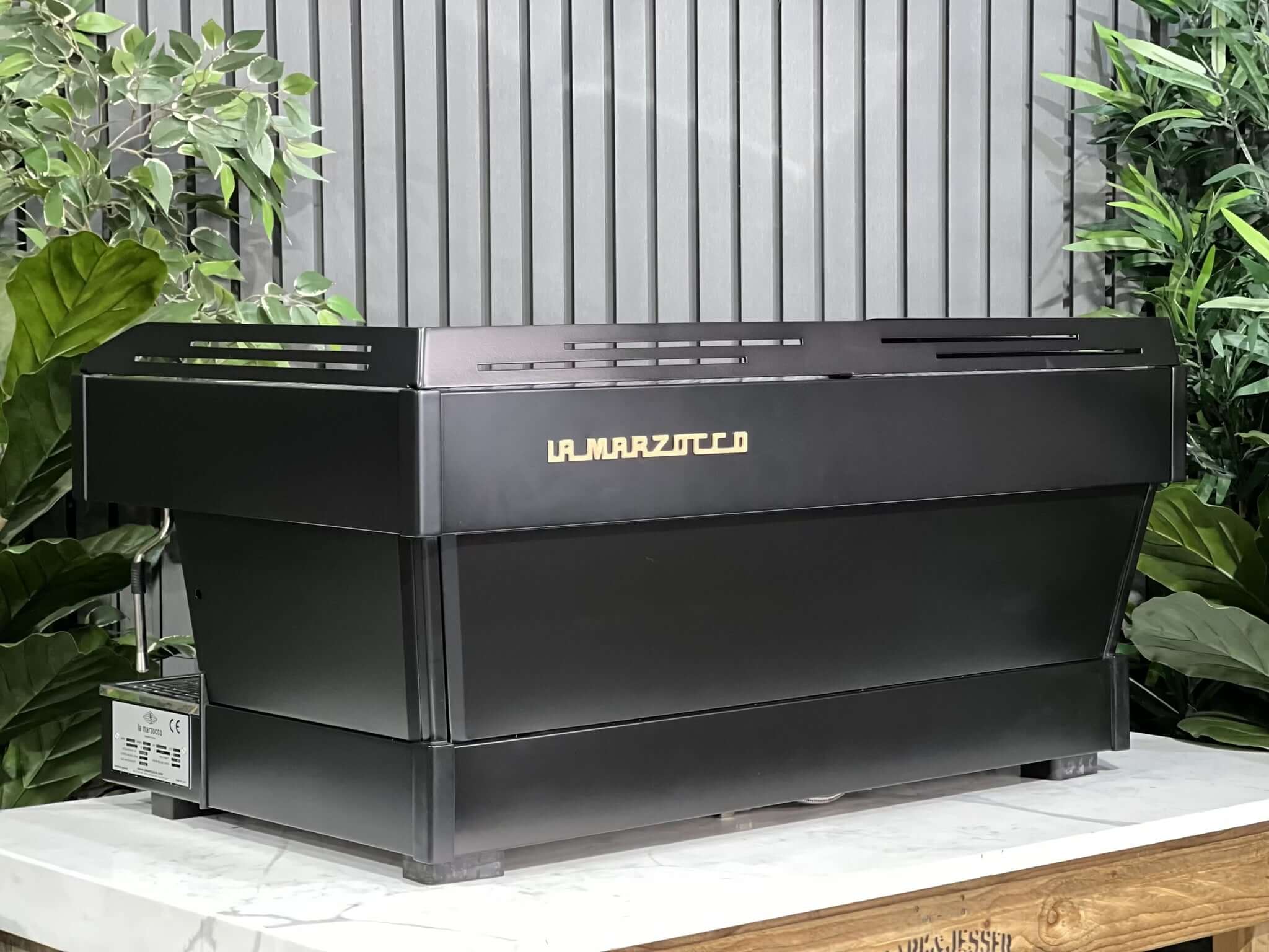 La Marzocco Linea PB 3 Group Black with Gold Pesado & Gold Logo - Used