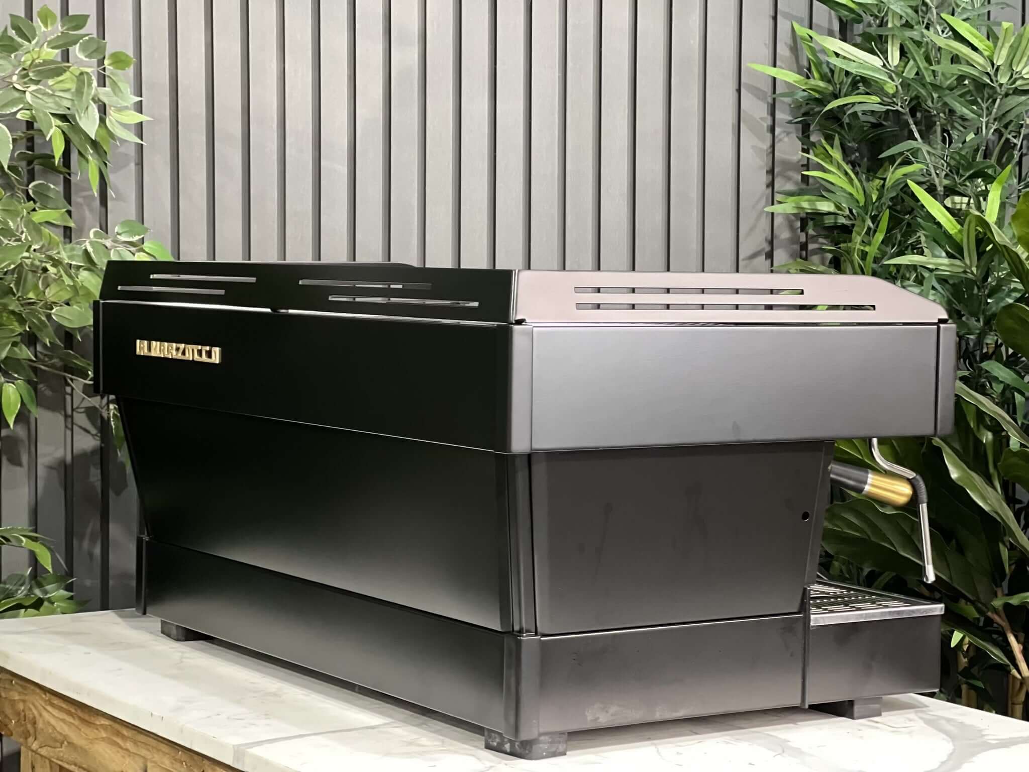 La Marzocco Linea PB 3 Group Black with Gold Pesado & Gold Logo - Used