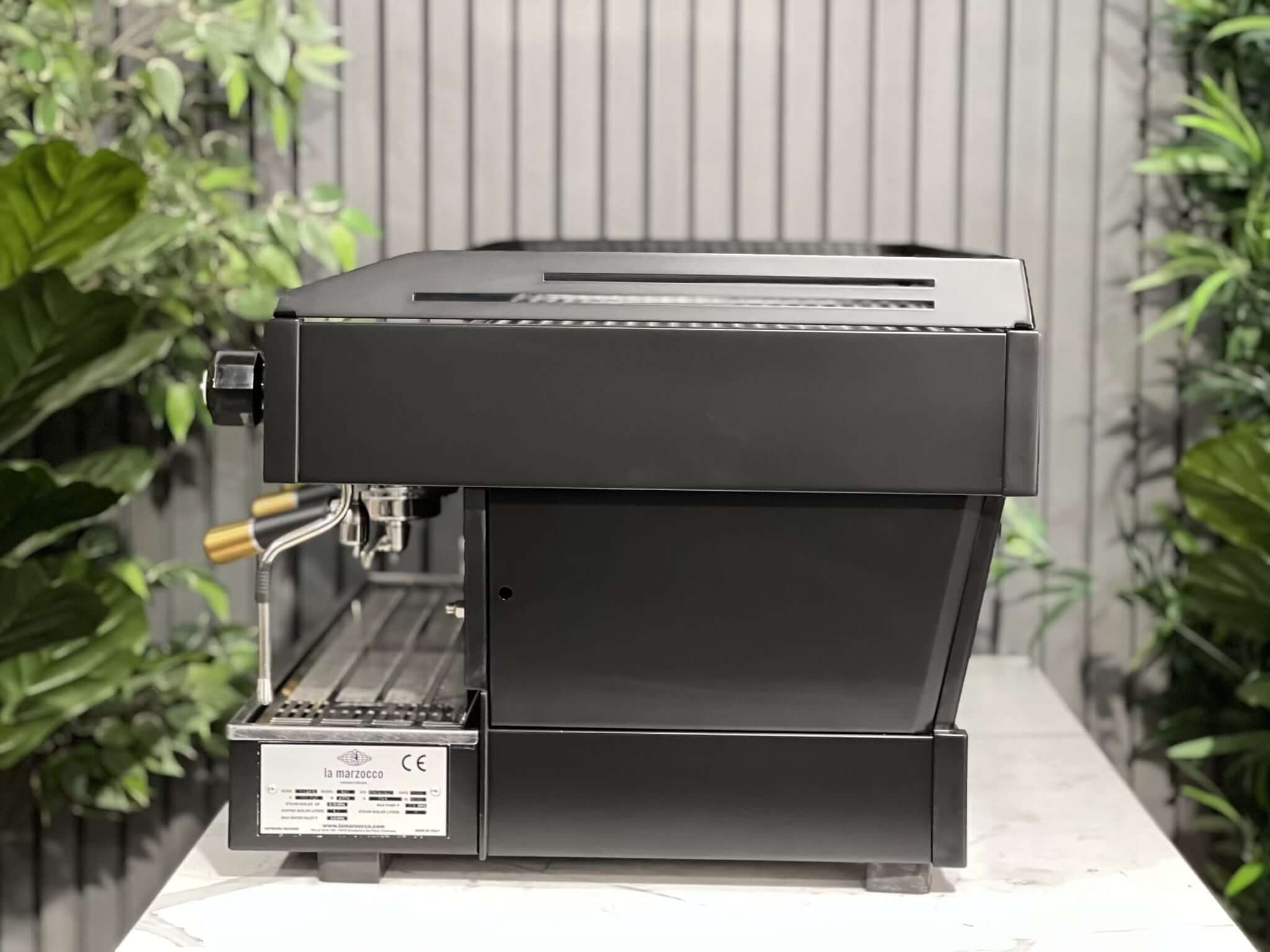 La Marzocco Linea PB 3 Group Black with Gold Pesado & Gold Logo - Used