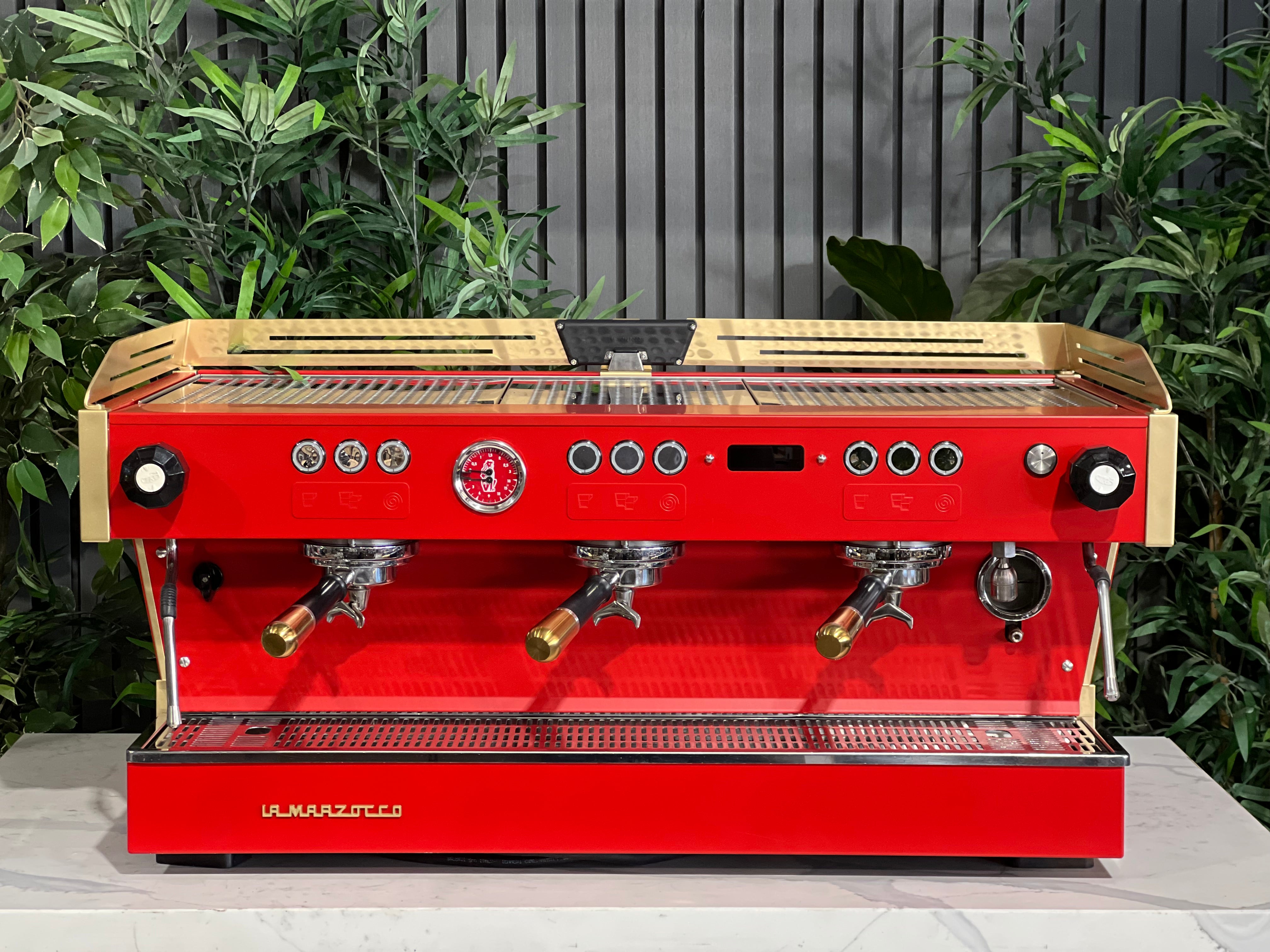 La Marzocco Linea PB 3 Group Coffee Machine Custom Red & Gold