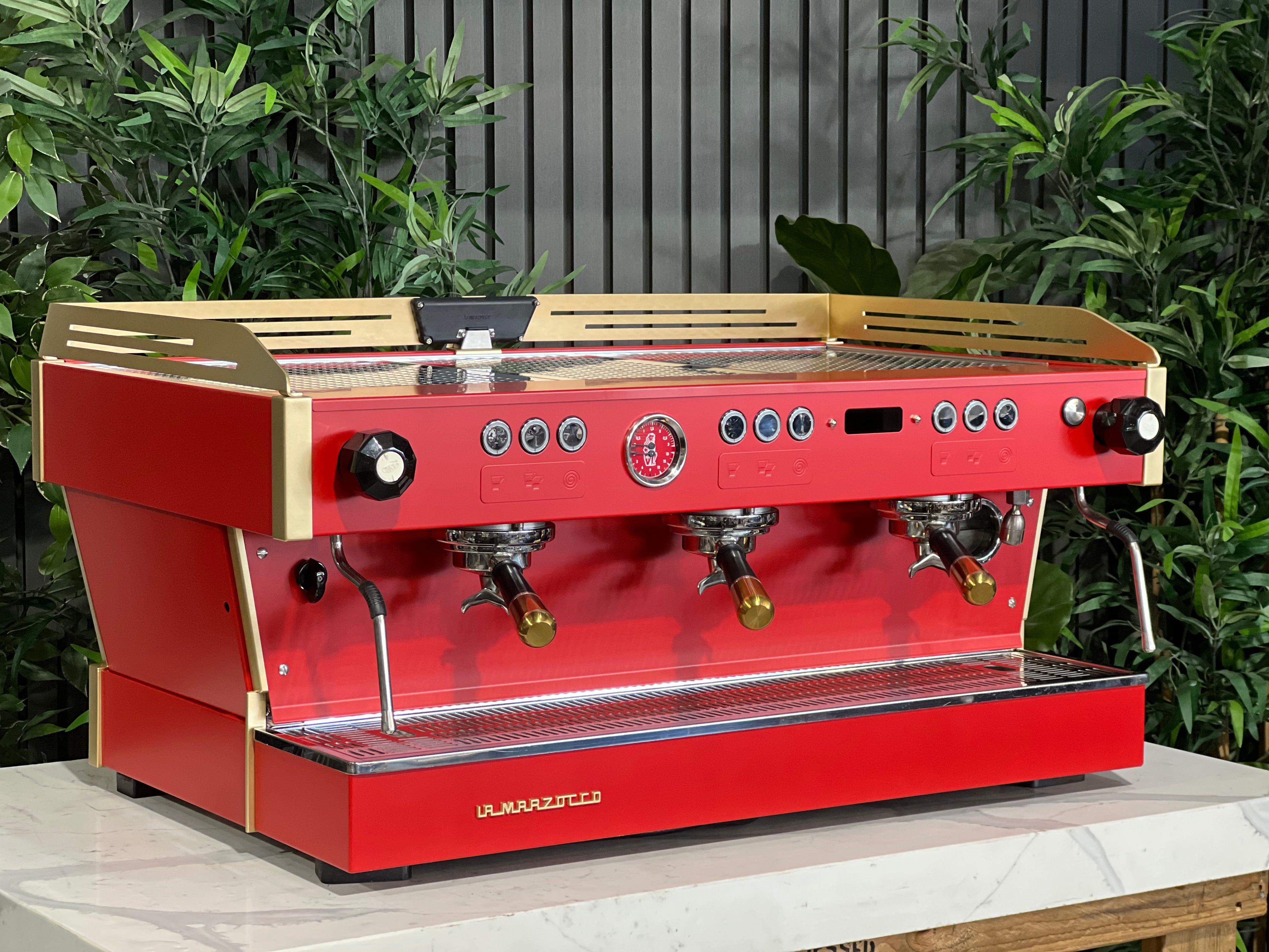 La Marzocco Linea PB 3 Group Coffee Machine Custom Red & Gold