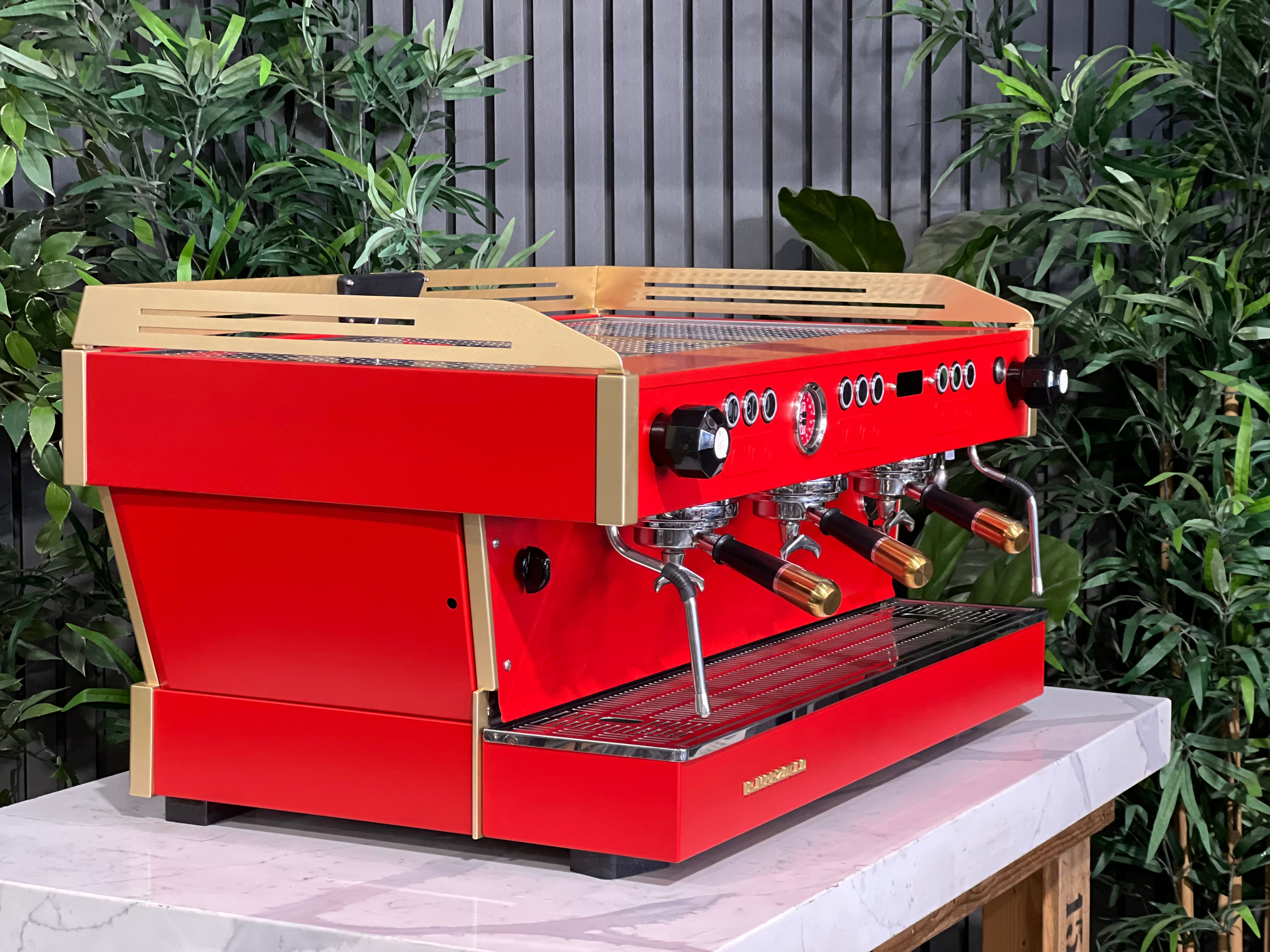 La Marzocco Linea PB 3 Group Coffee Machine Custom Red & Gold