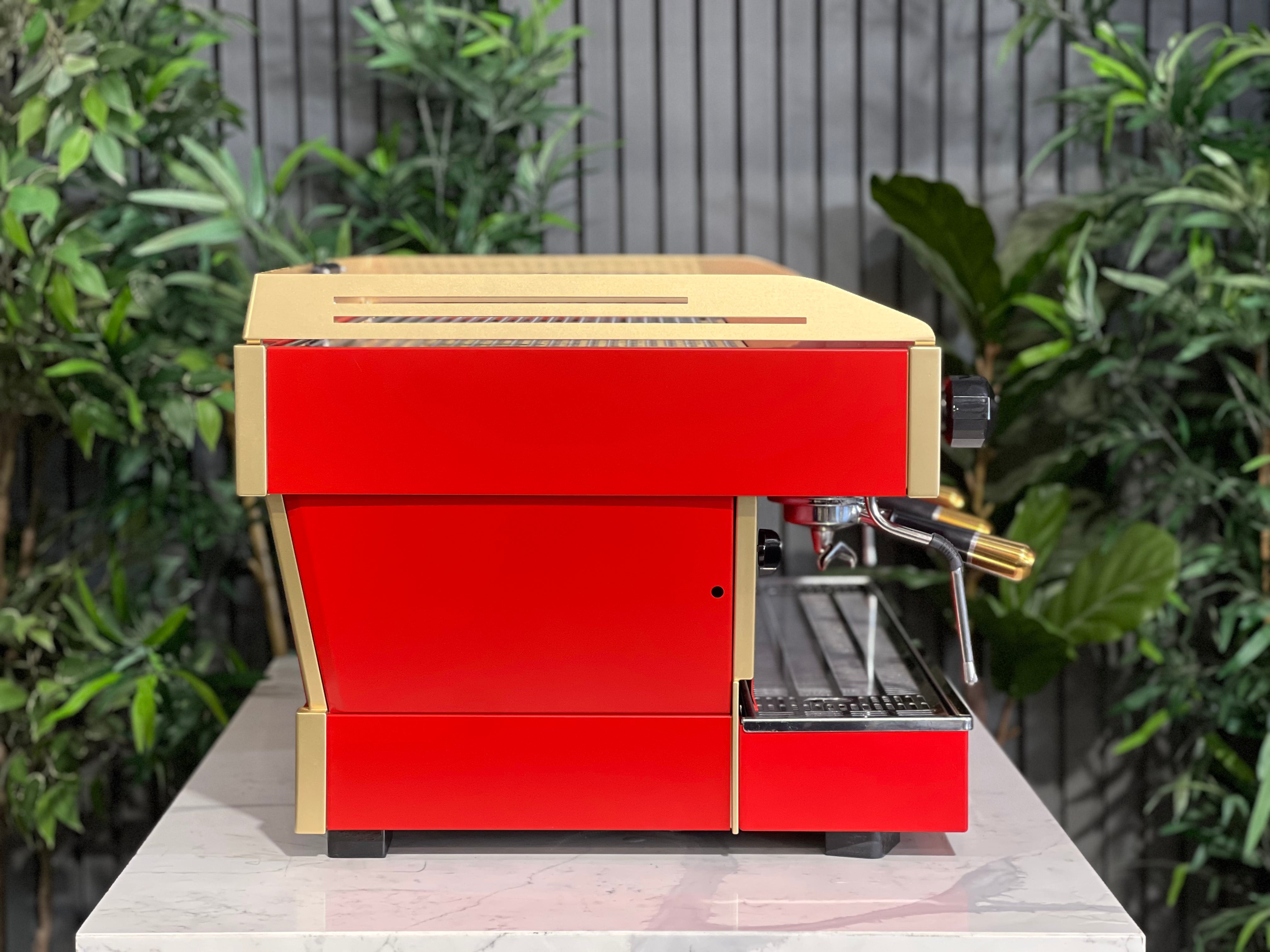 La Marzocco Linea PB 3 Group Coffee Machine Custom Red & Gold