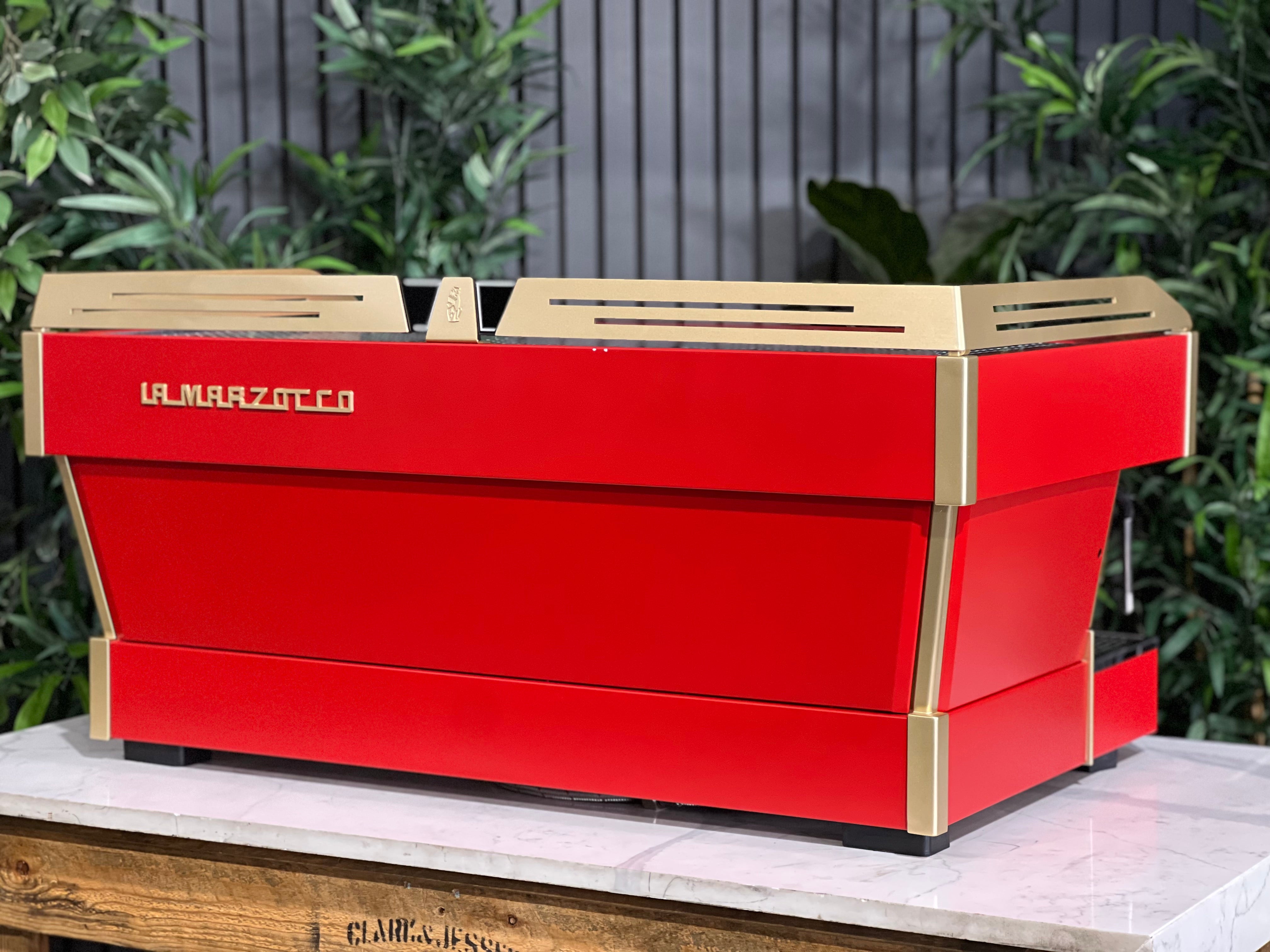 La Marzocco Linea PB 3 Group Coffee Machine Custom Red & Gold